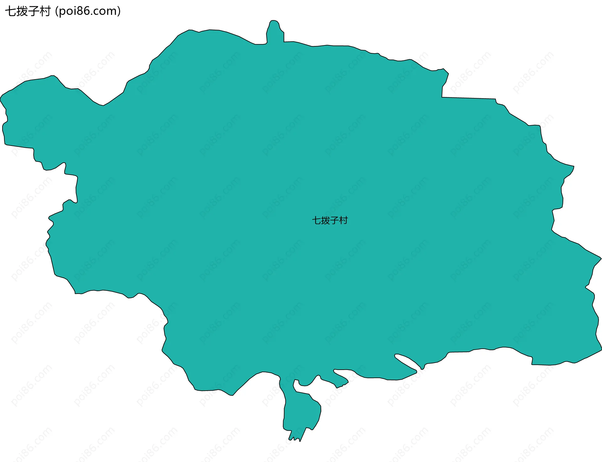 七拨子村边界地图