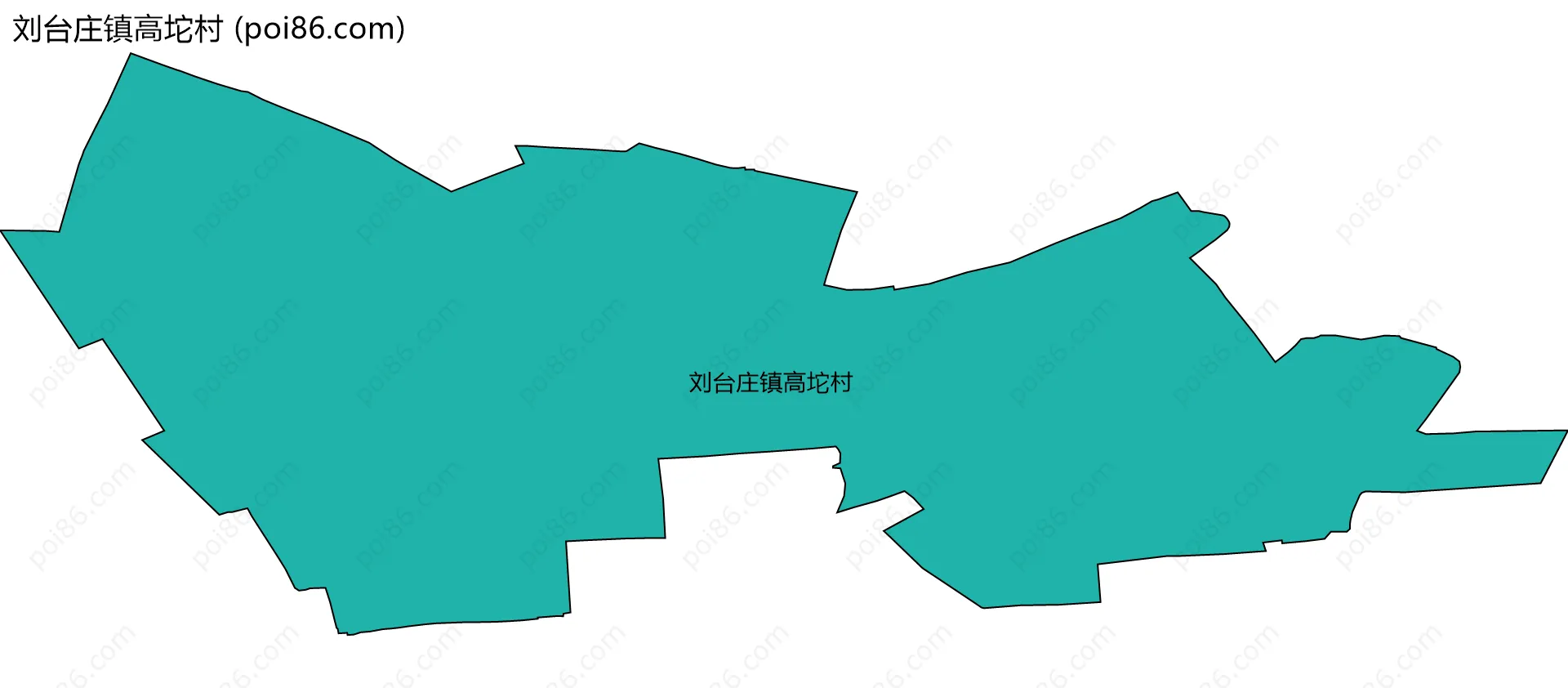 刘台庄镇高坨村边界地图