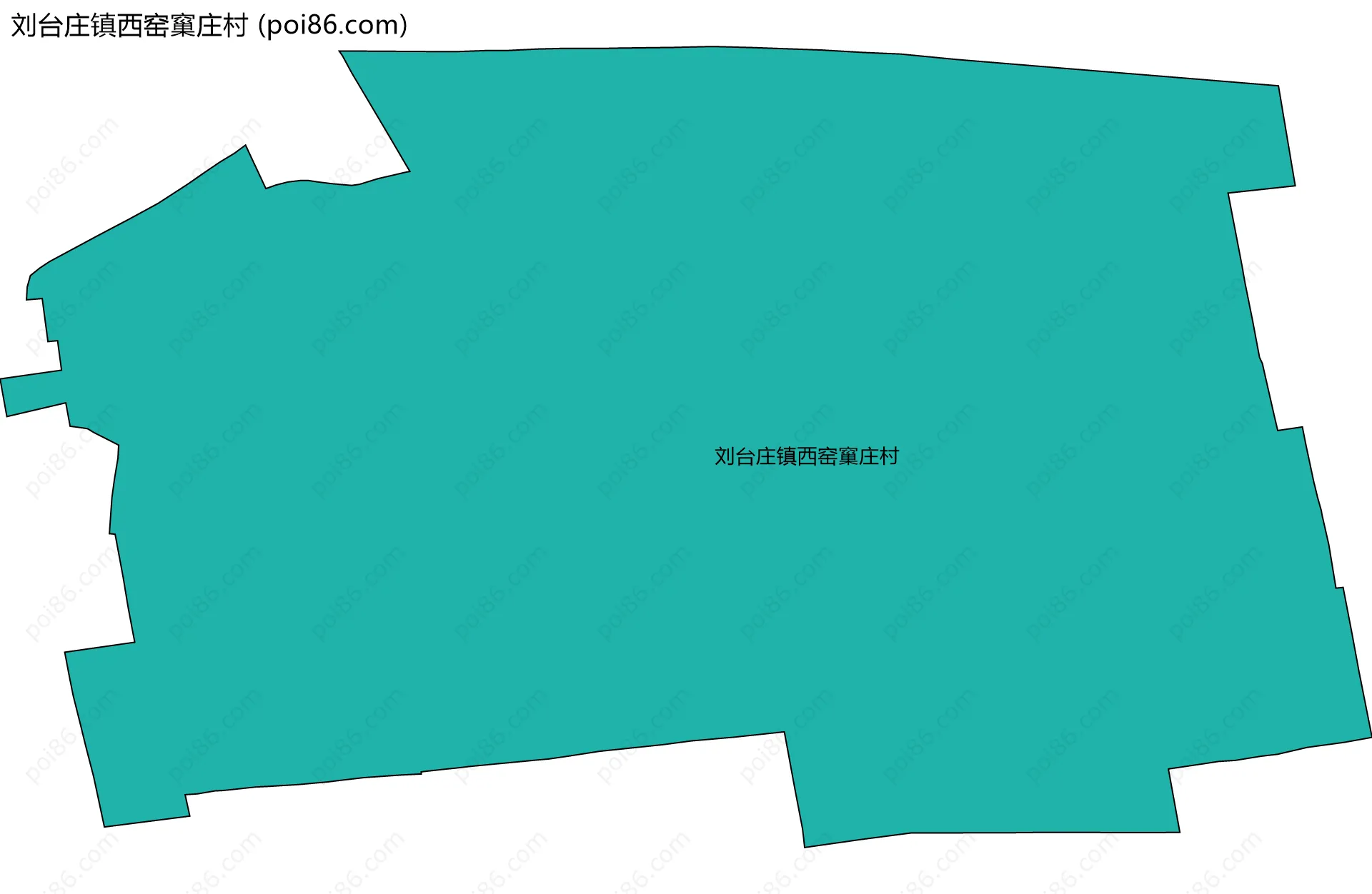 刘台庄镇西窑窼庄村边界地图
