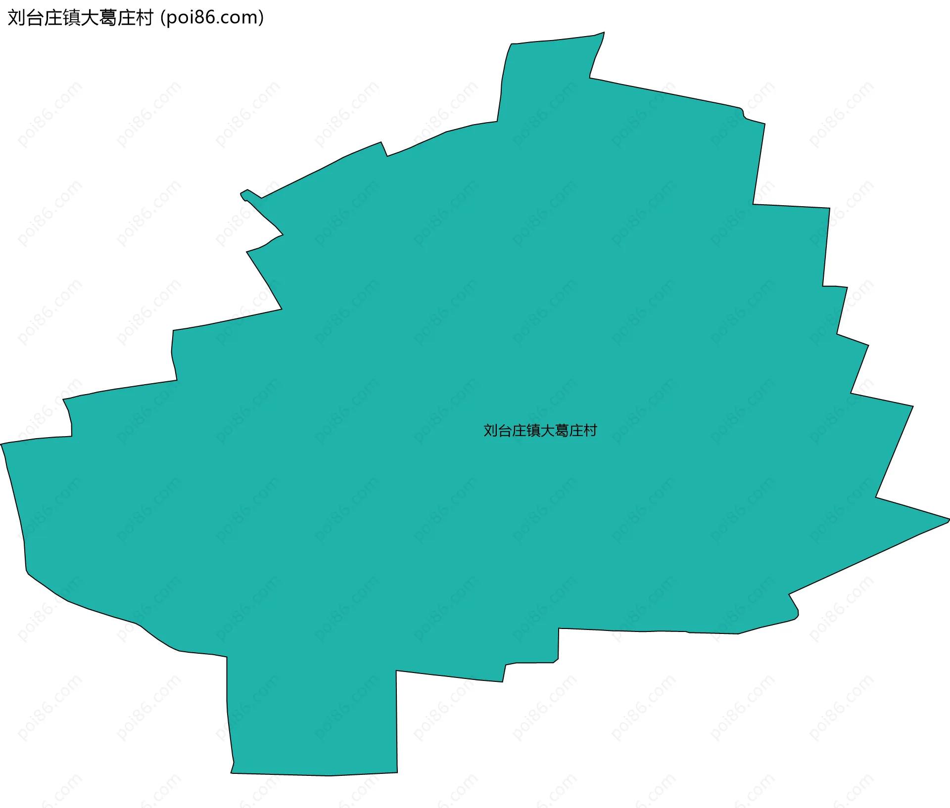 刘台庄镇大葛庄村边界地图