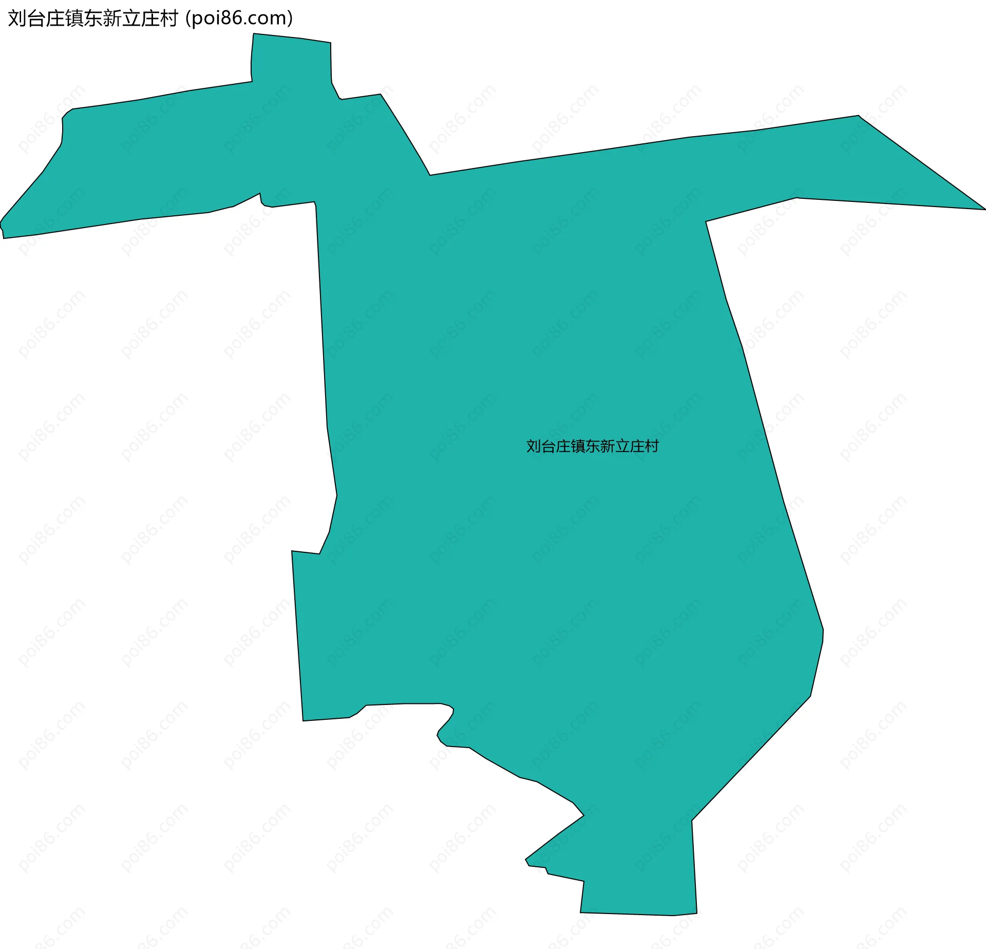 刘台庄镇东新立庄村边界地图