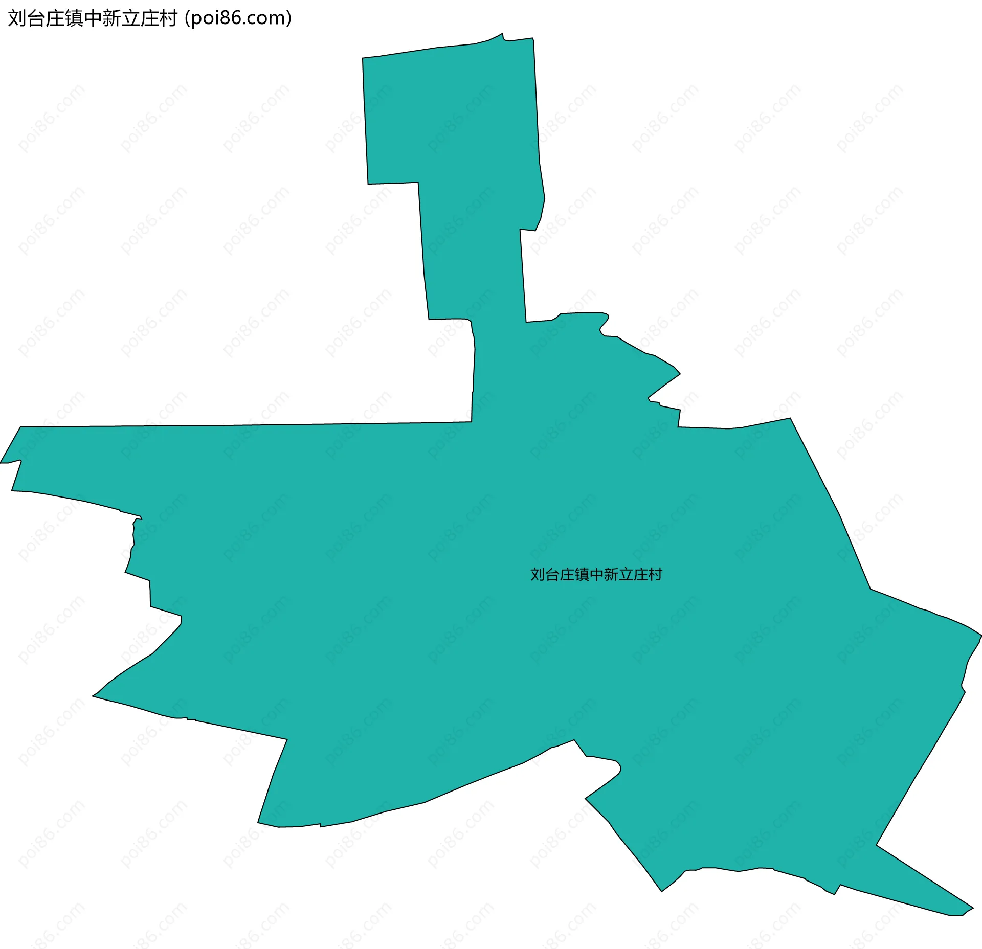 刘台庄镇中新立庄村边界地图