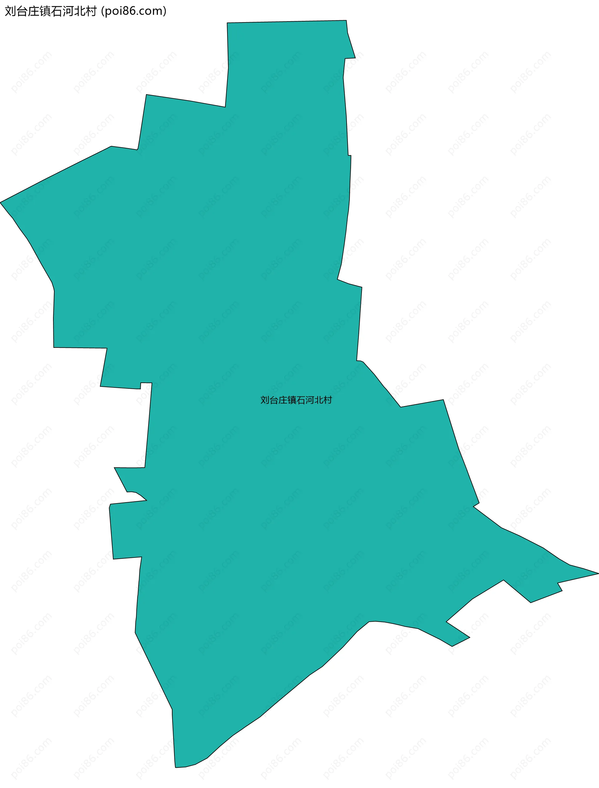 刘台庄镇石河北村边界地图