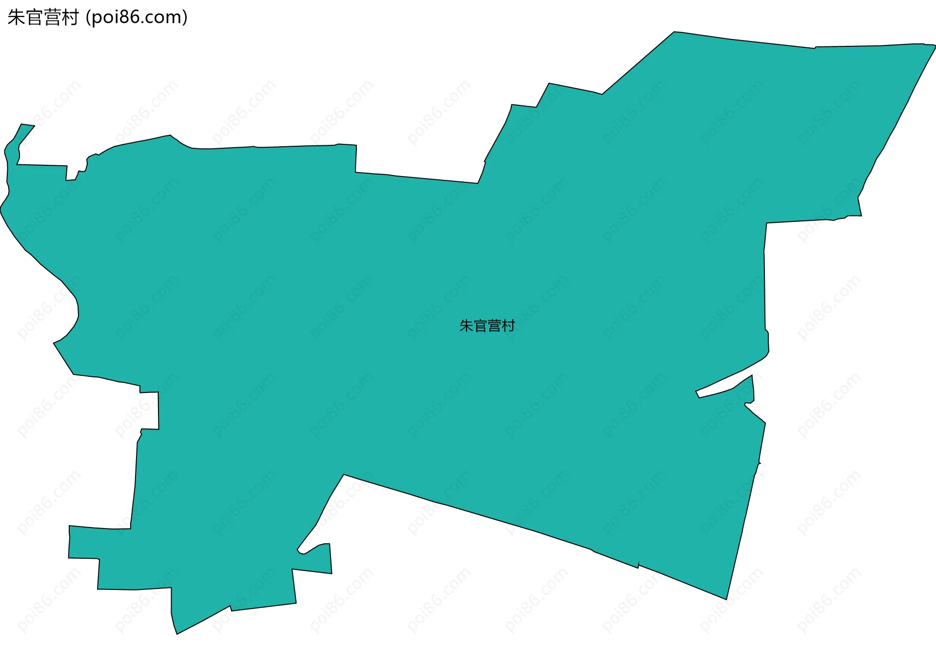 朱官营村边界地图