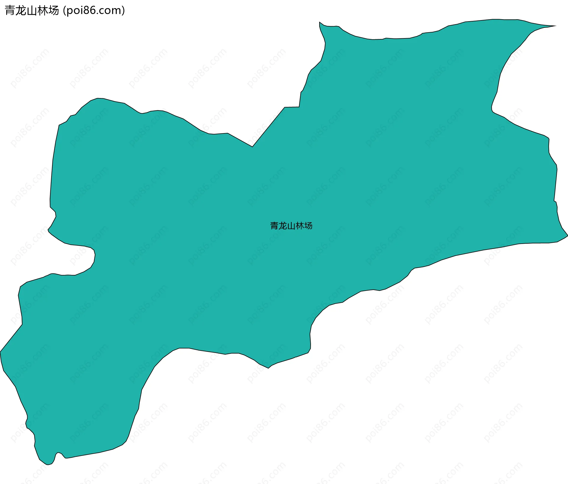 青龙山林场边界地图