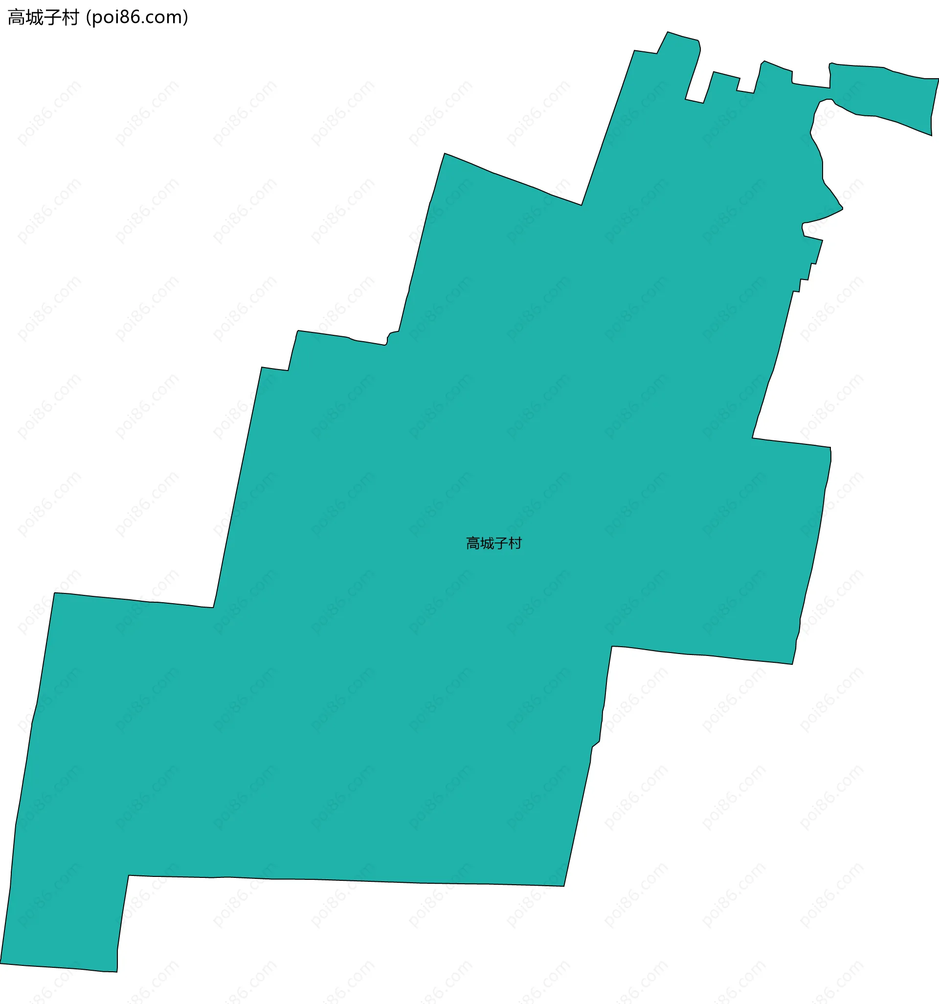 高城子村边界地图