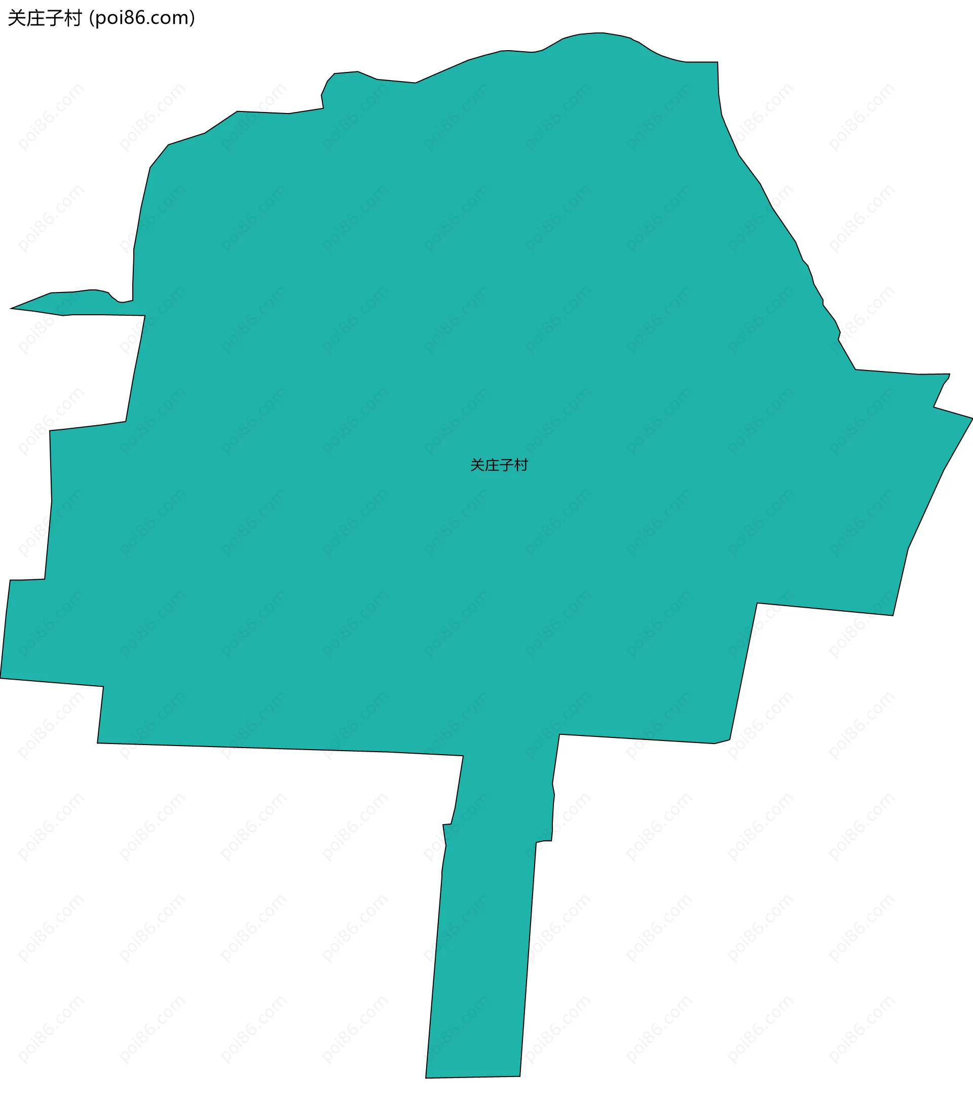 关庄子村边界地图