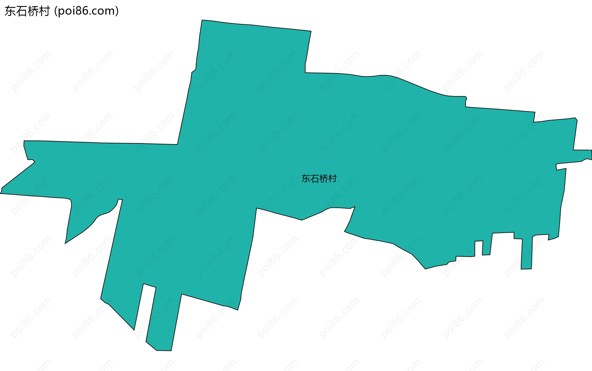 东石桥村边界地图
