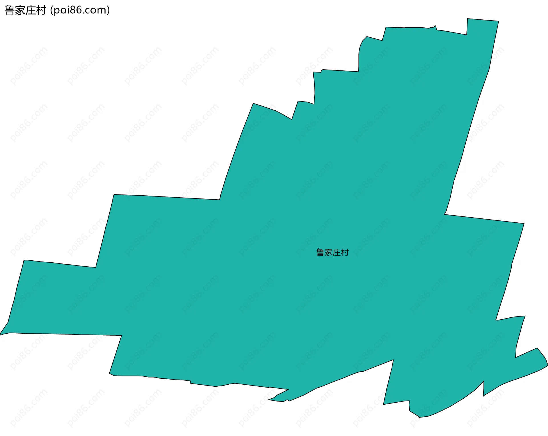 鲁家庄村边界地图
