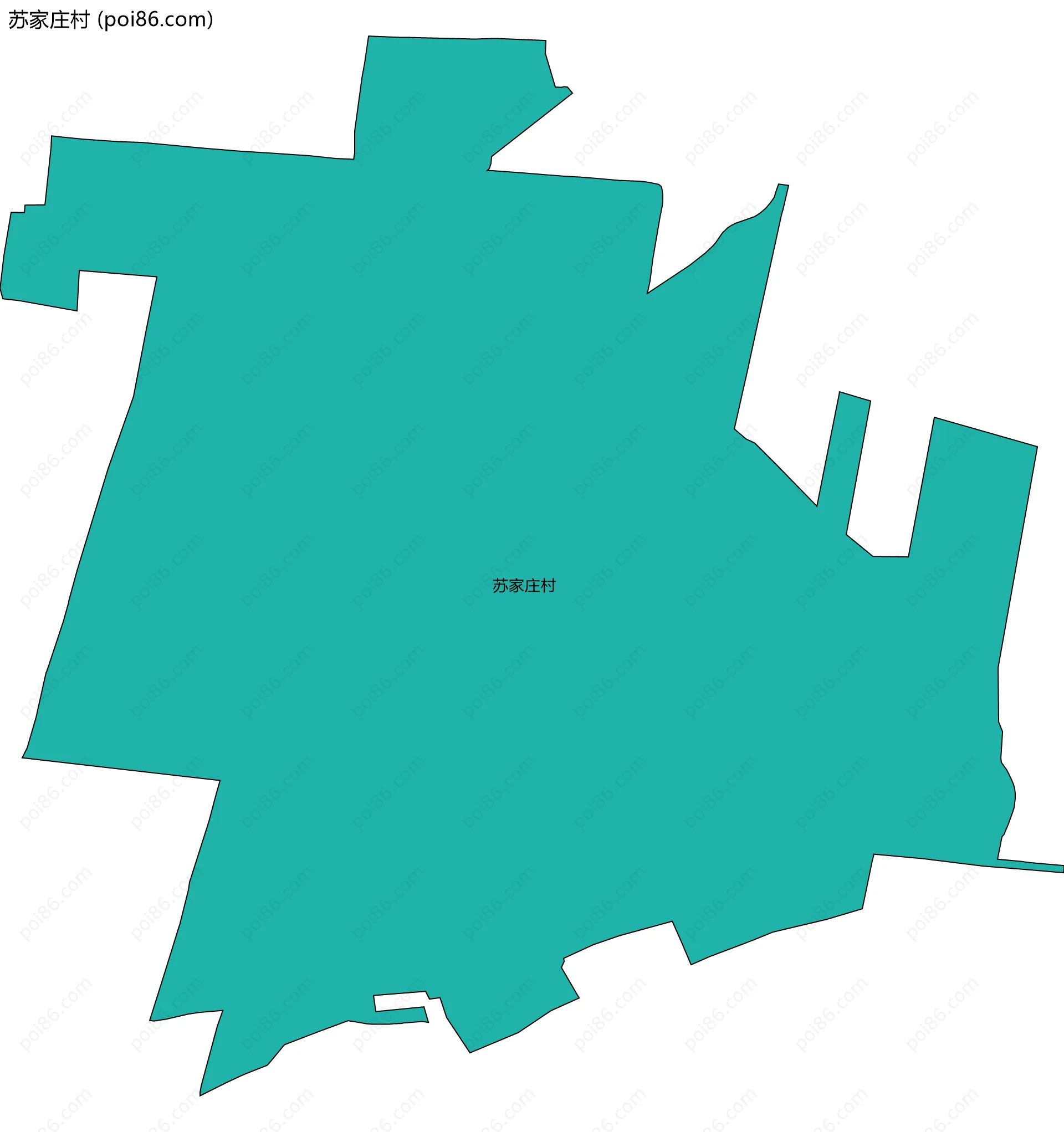 苏家庄村边界地图