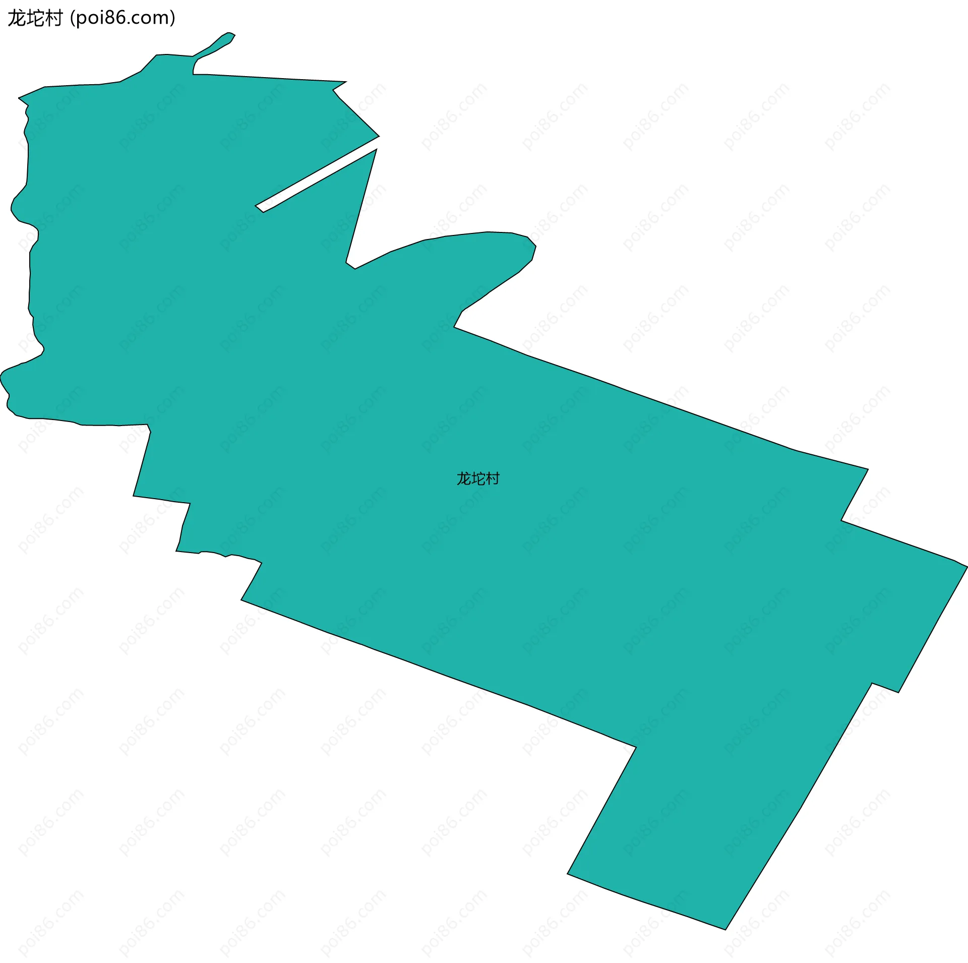 龙坨村边界地图