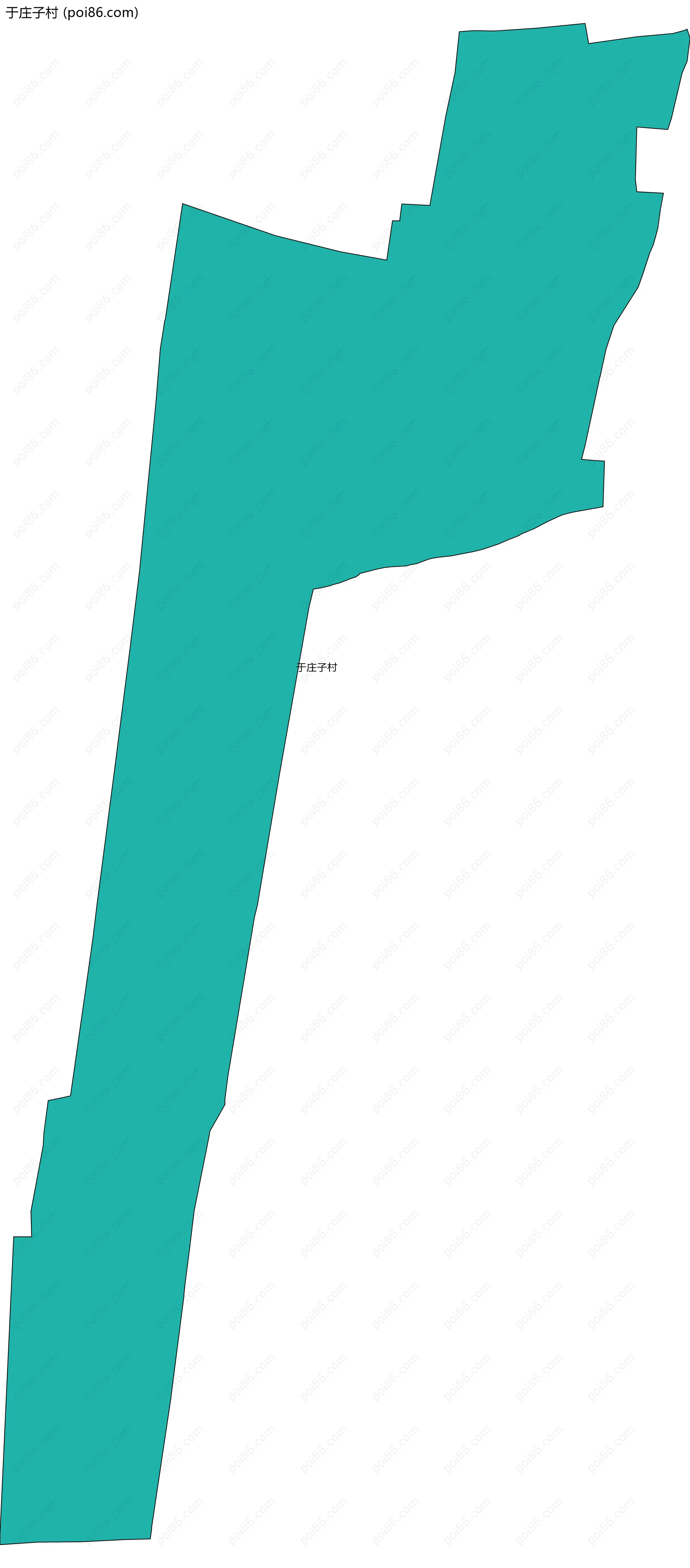 于庄子村边界地图