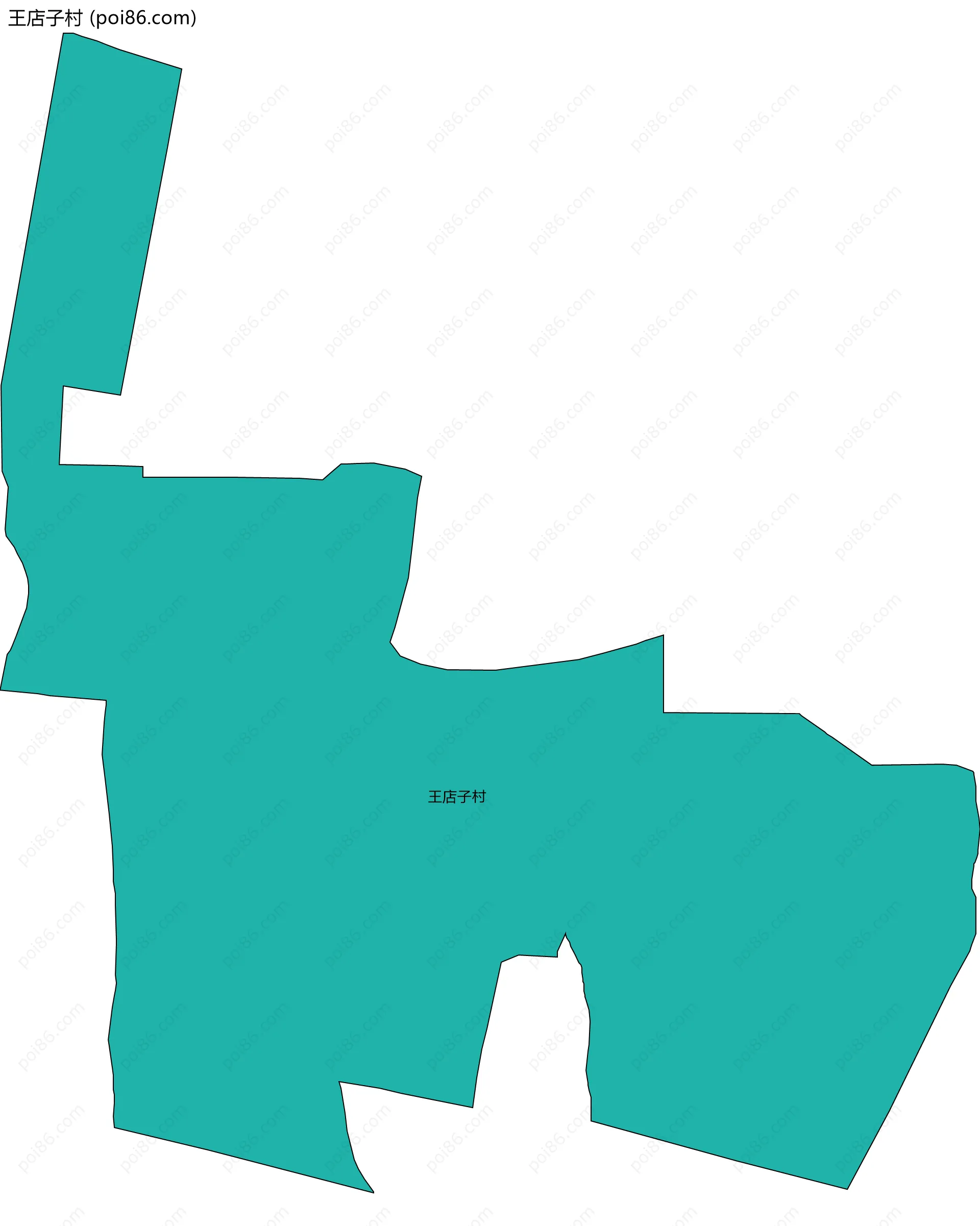 王店子村边界地图