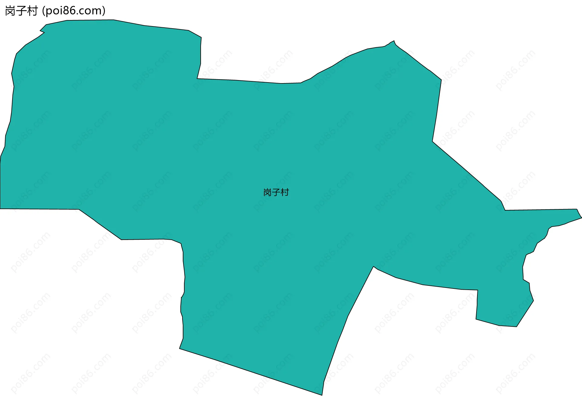 岗子村边界地图