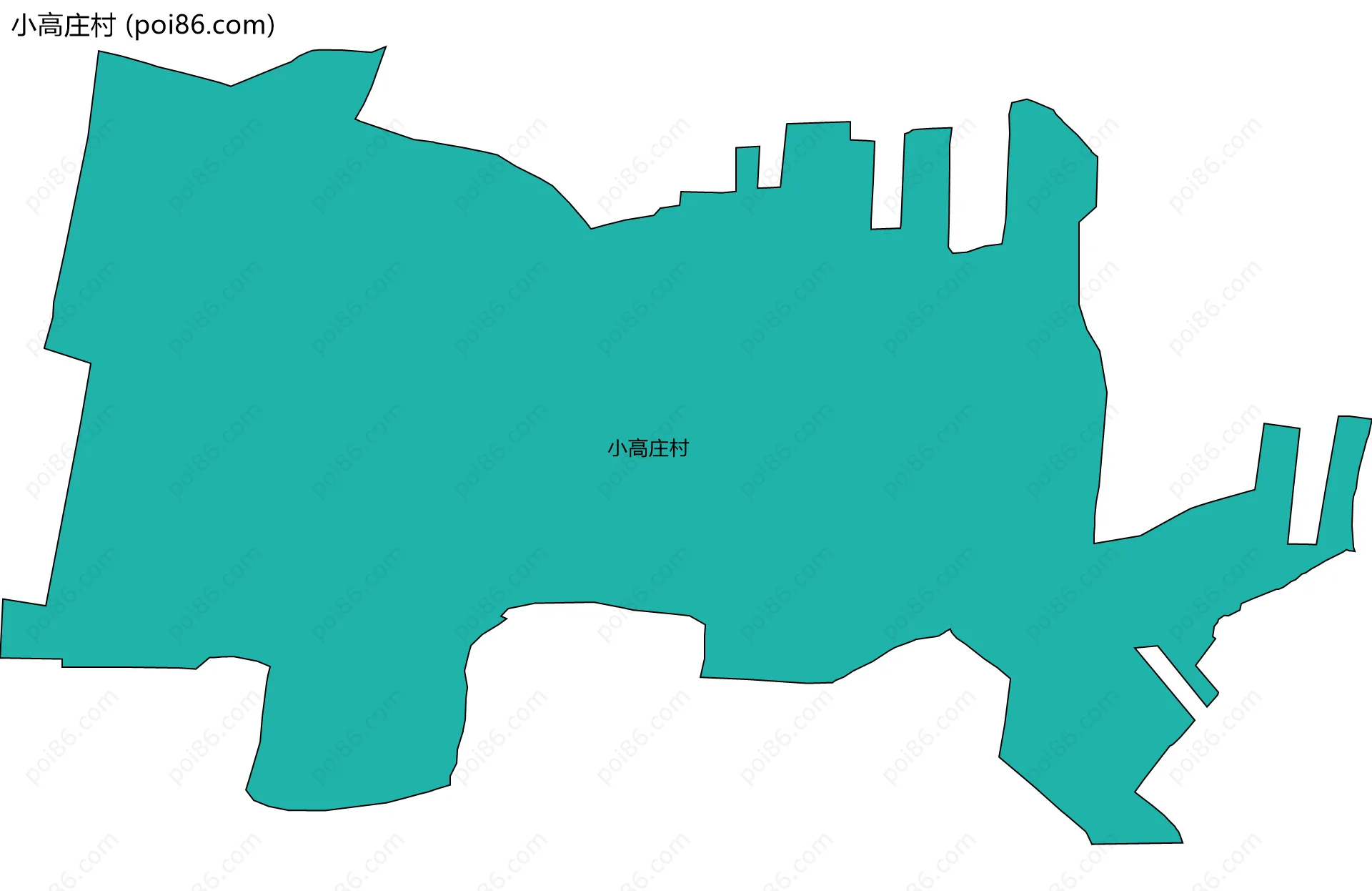 小高庄村边界地图