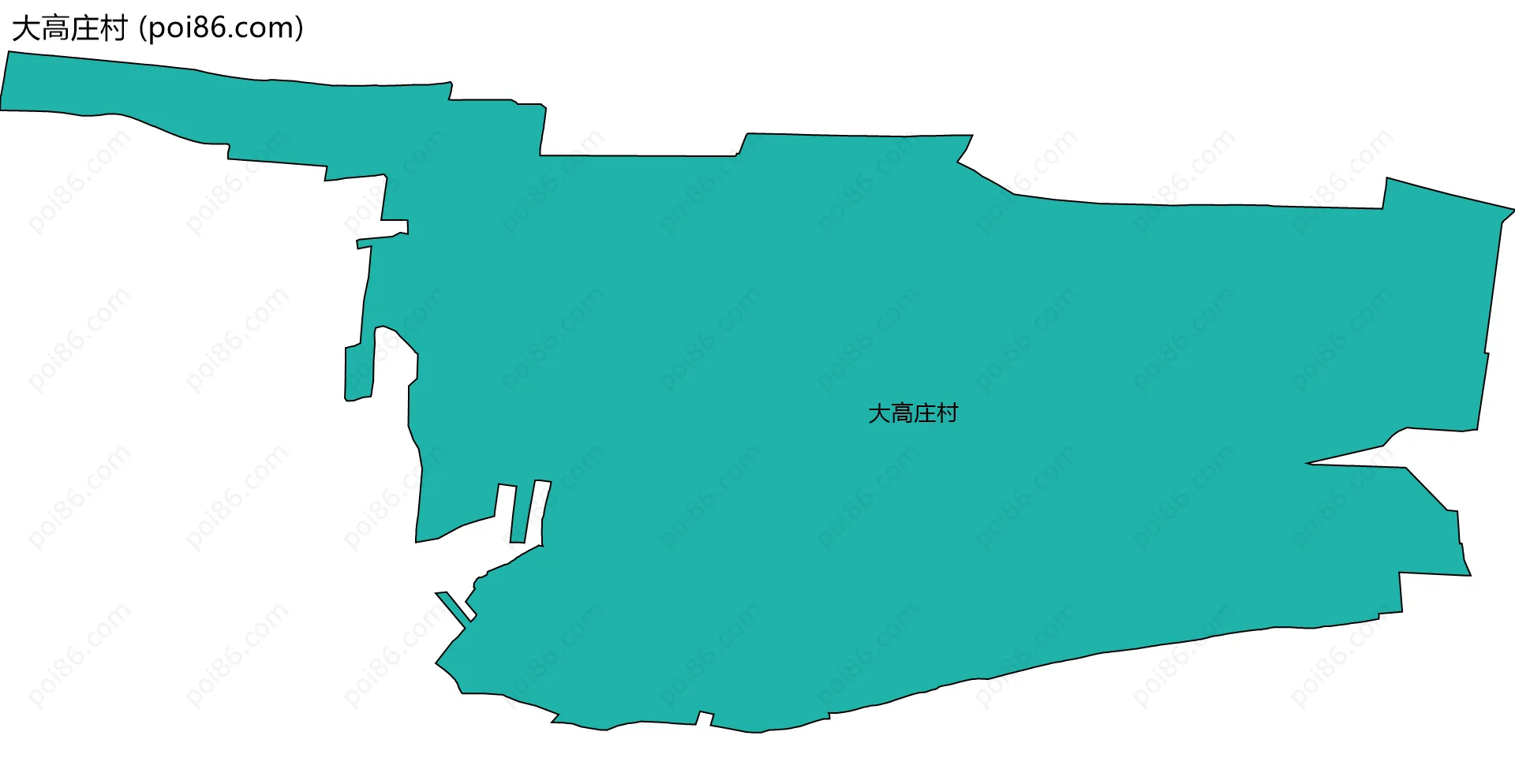 大高庄村边界地图