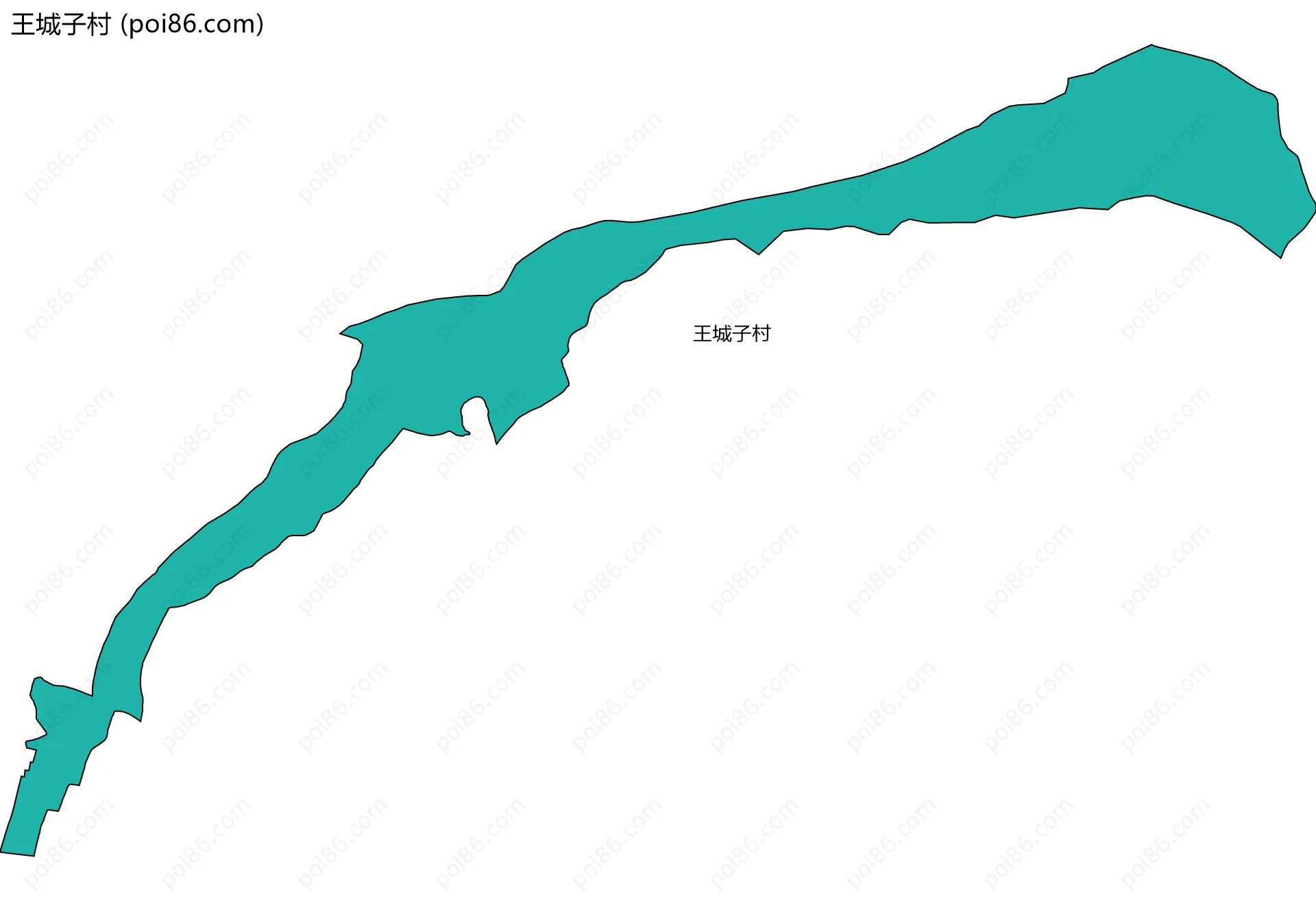 王城子村边界地图