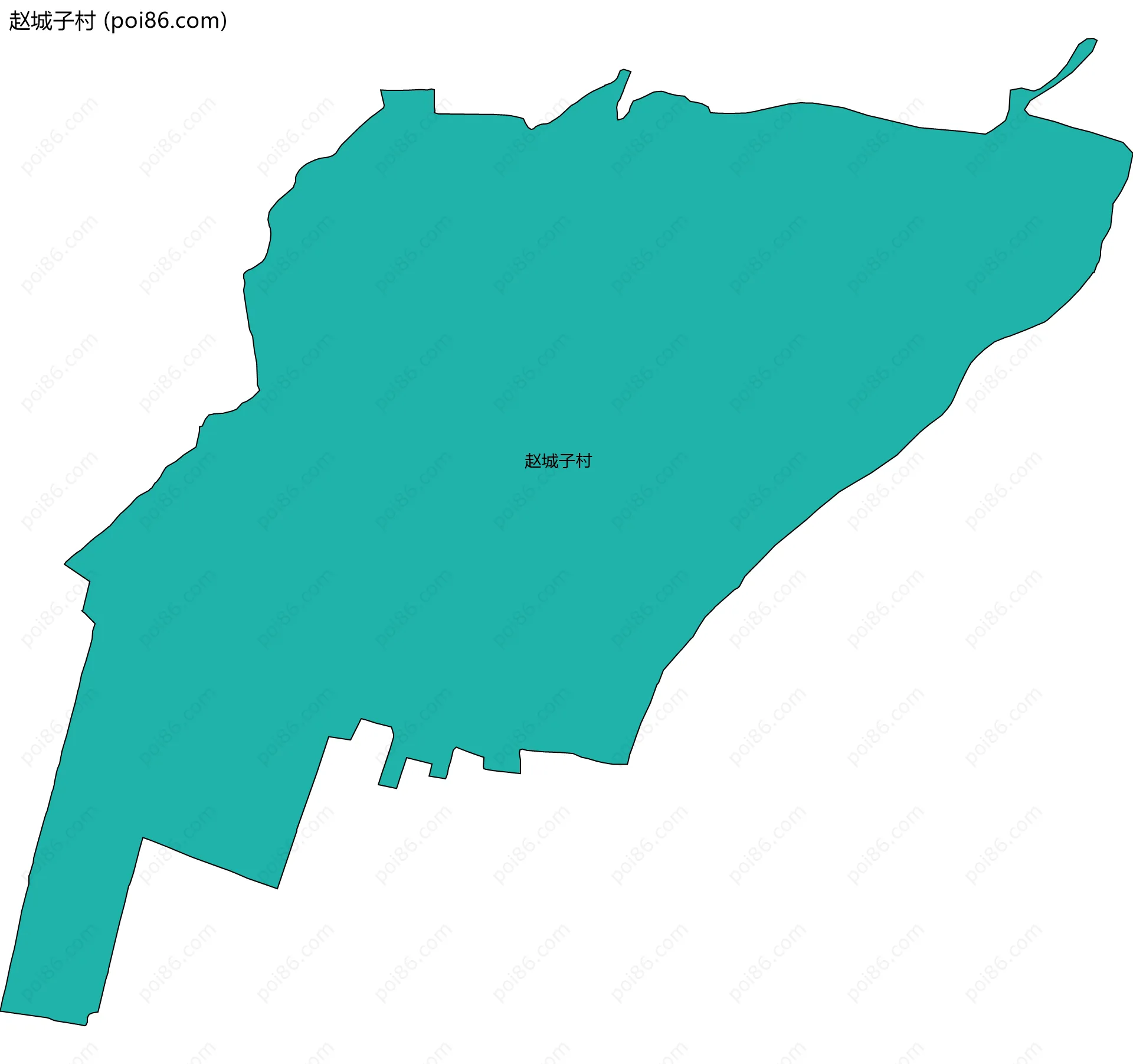 赵城子村边界地图