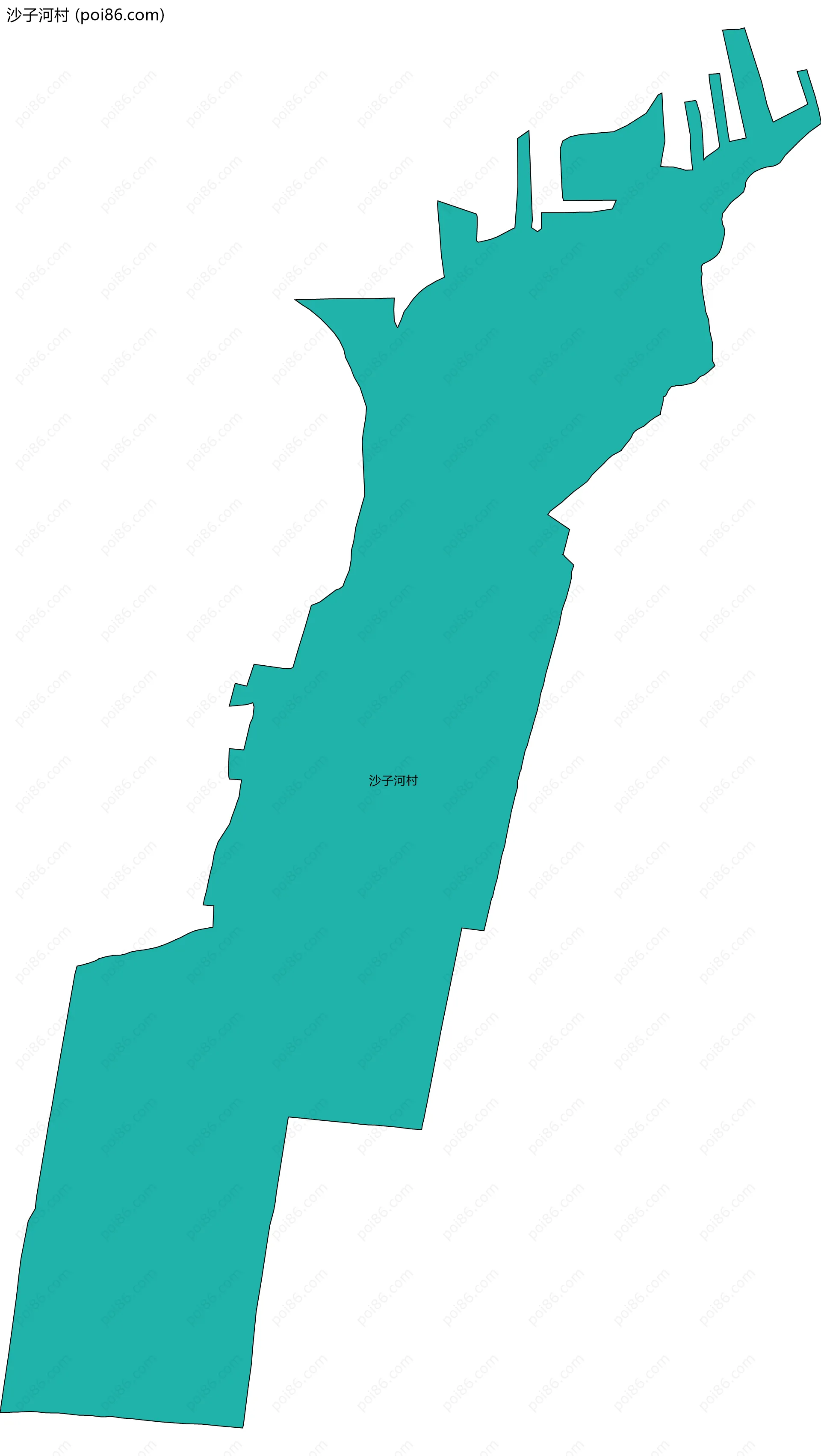 沙子河村边界地图