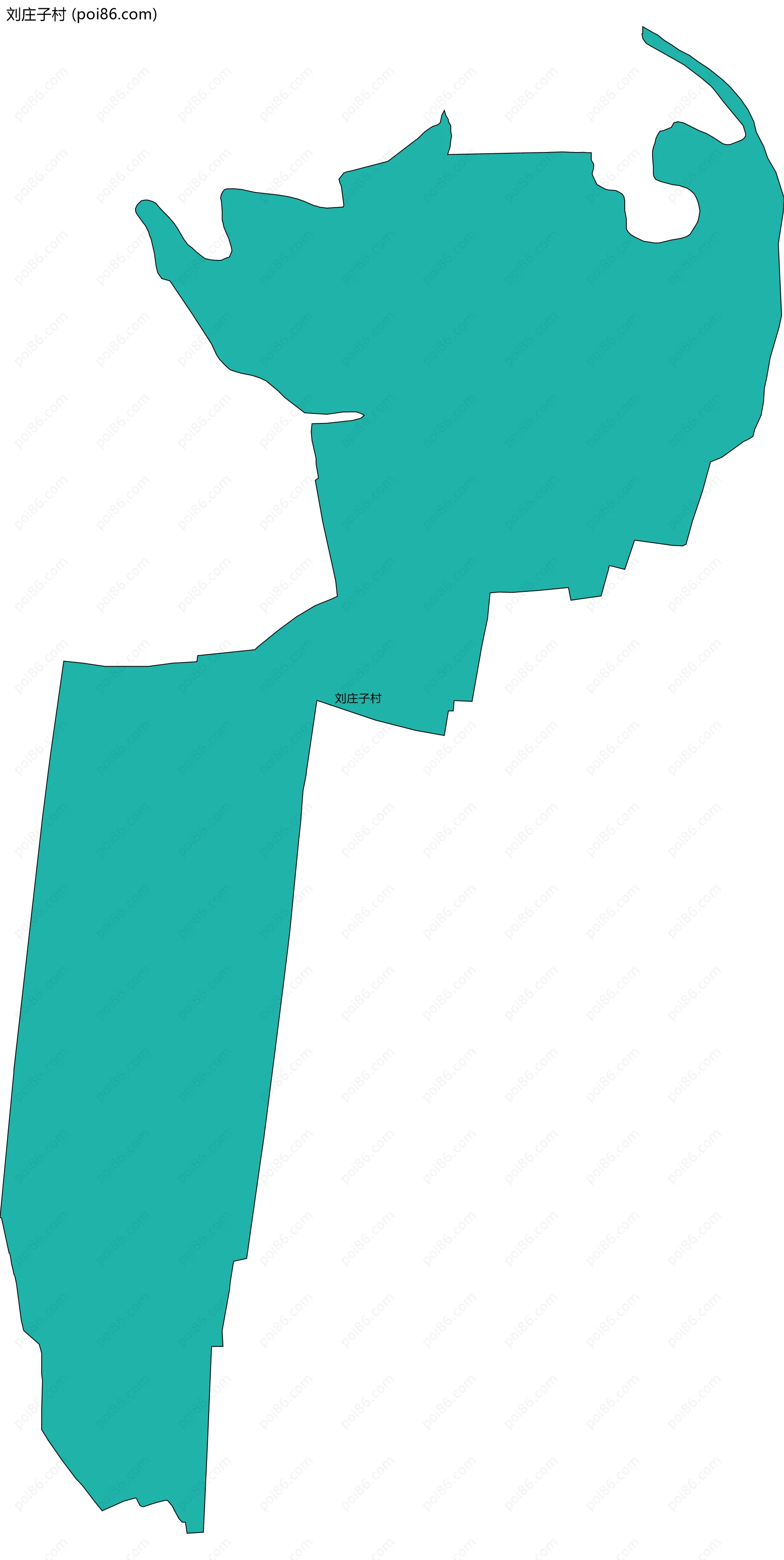 刘庄子村边界地图