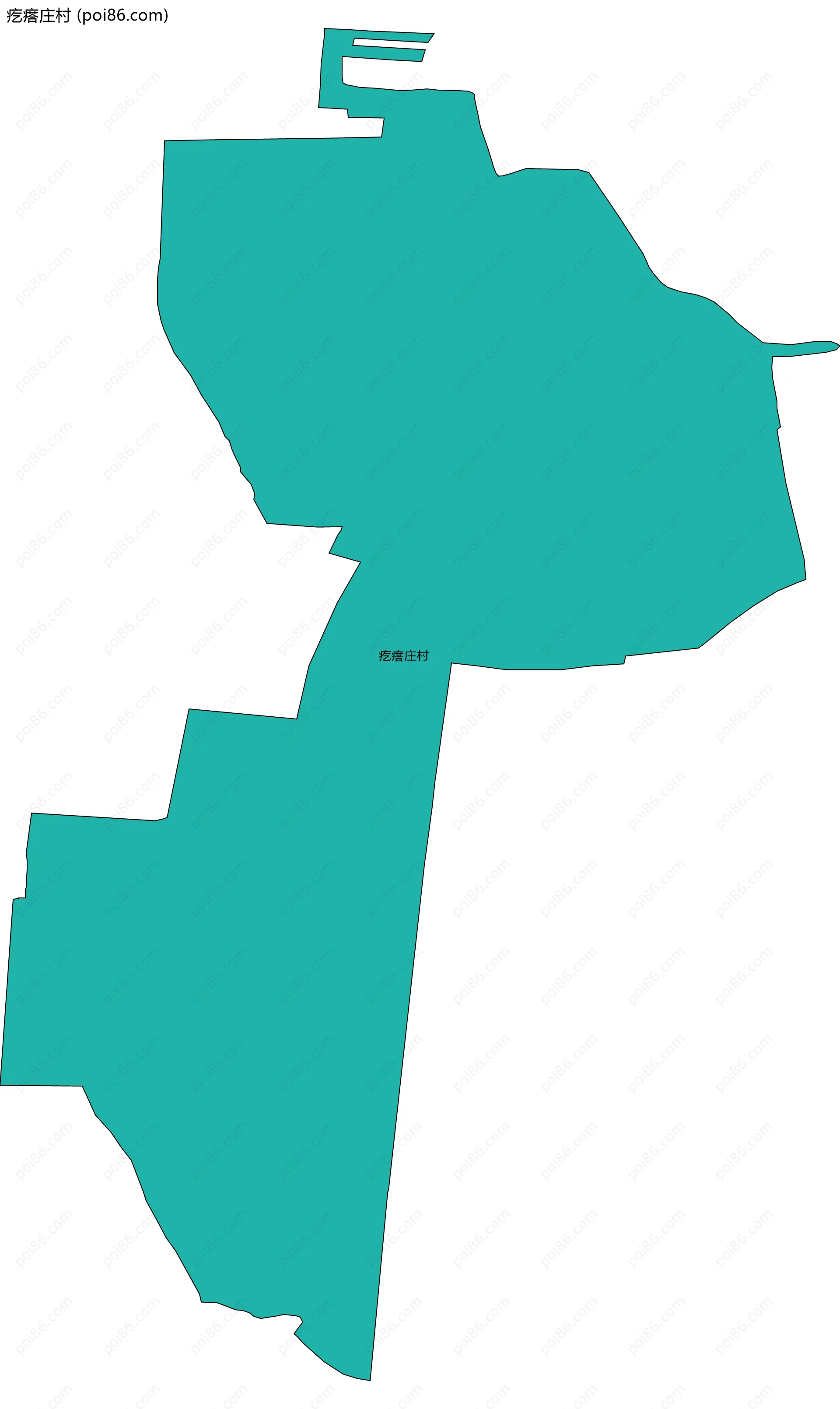 疙瘩庄村边界地图