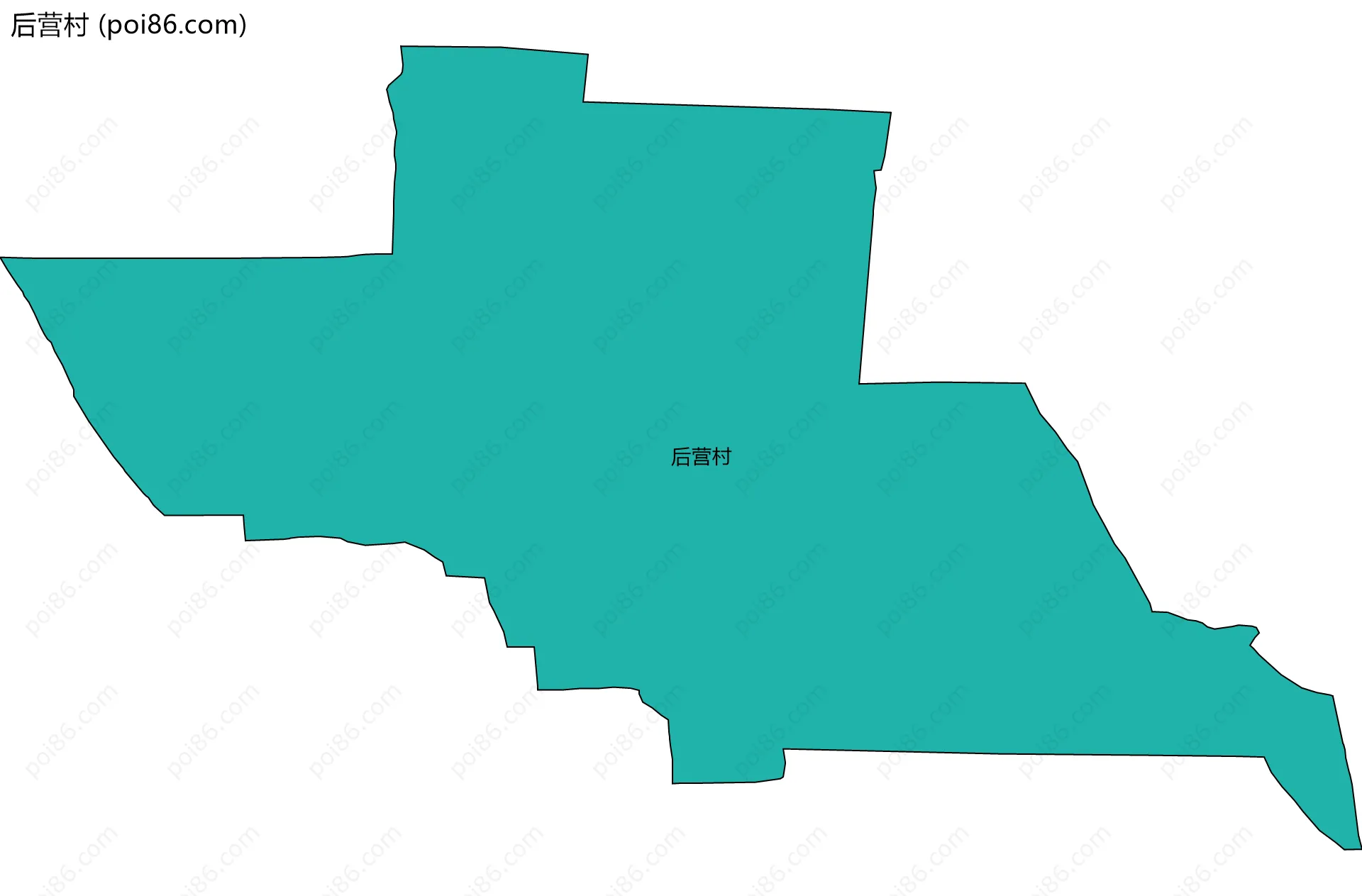 后营村边界地图