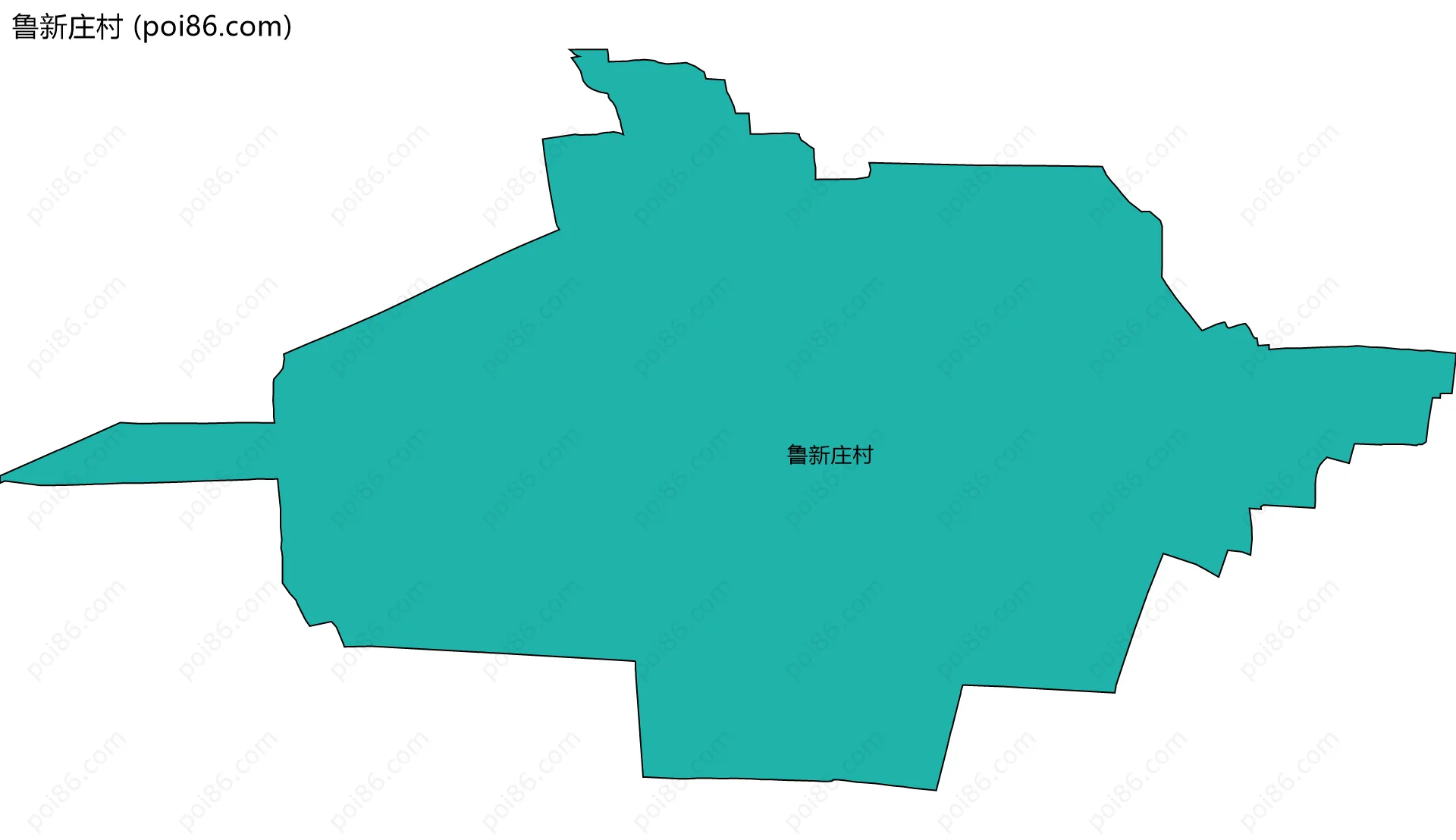 鲁新庄村边界地图