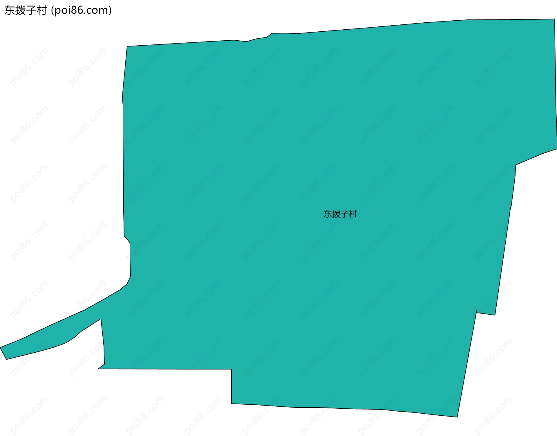 东拨子村边界地图