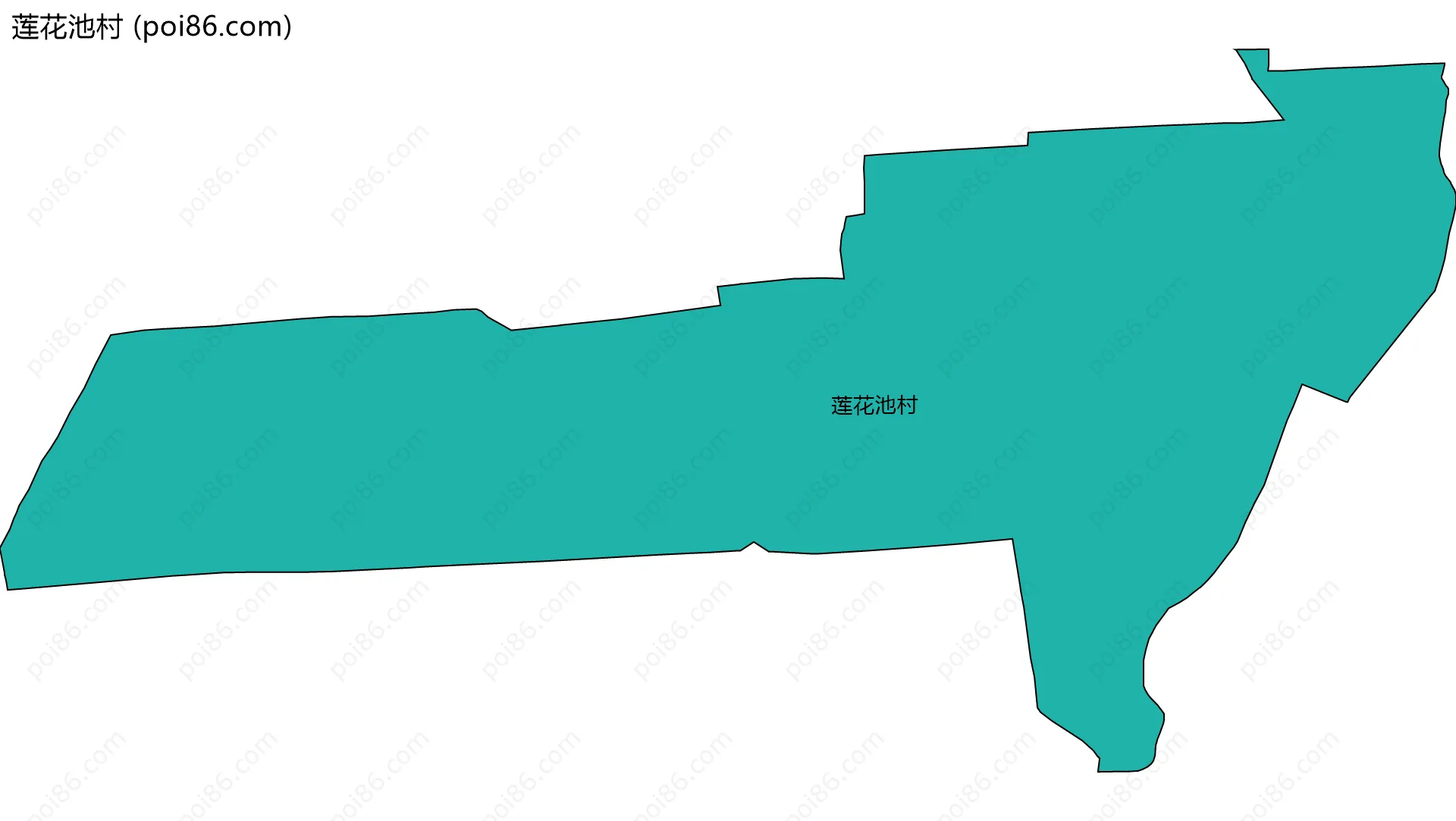 莲花池村边界地图