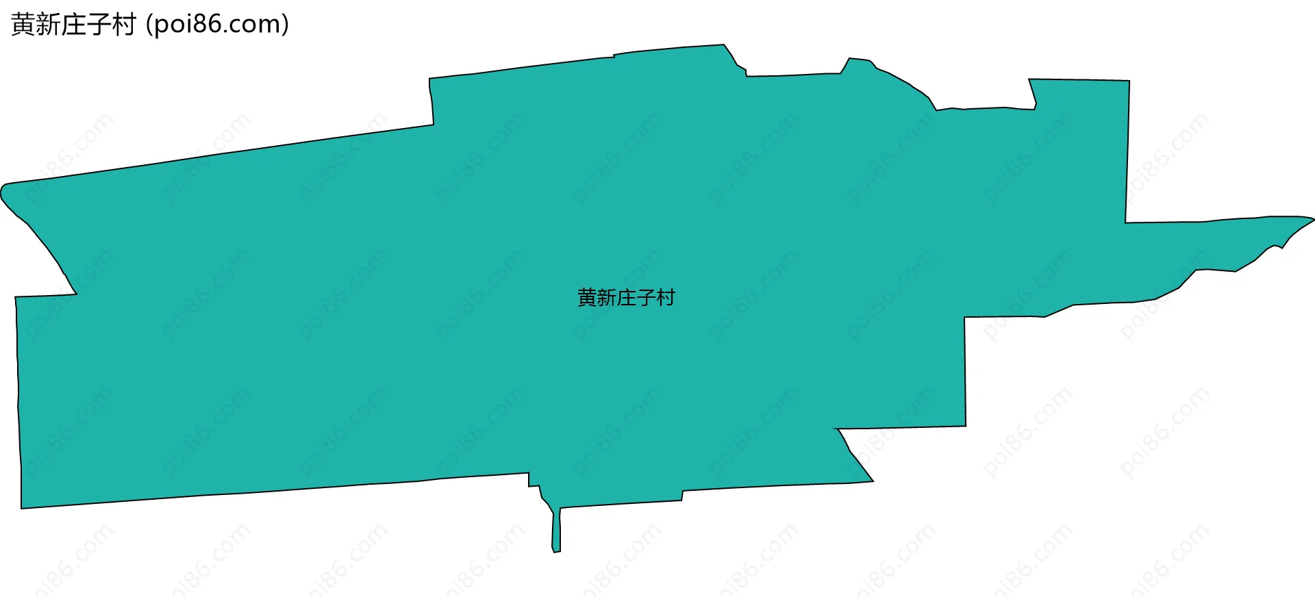 黄新庄子村边界地图