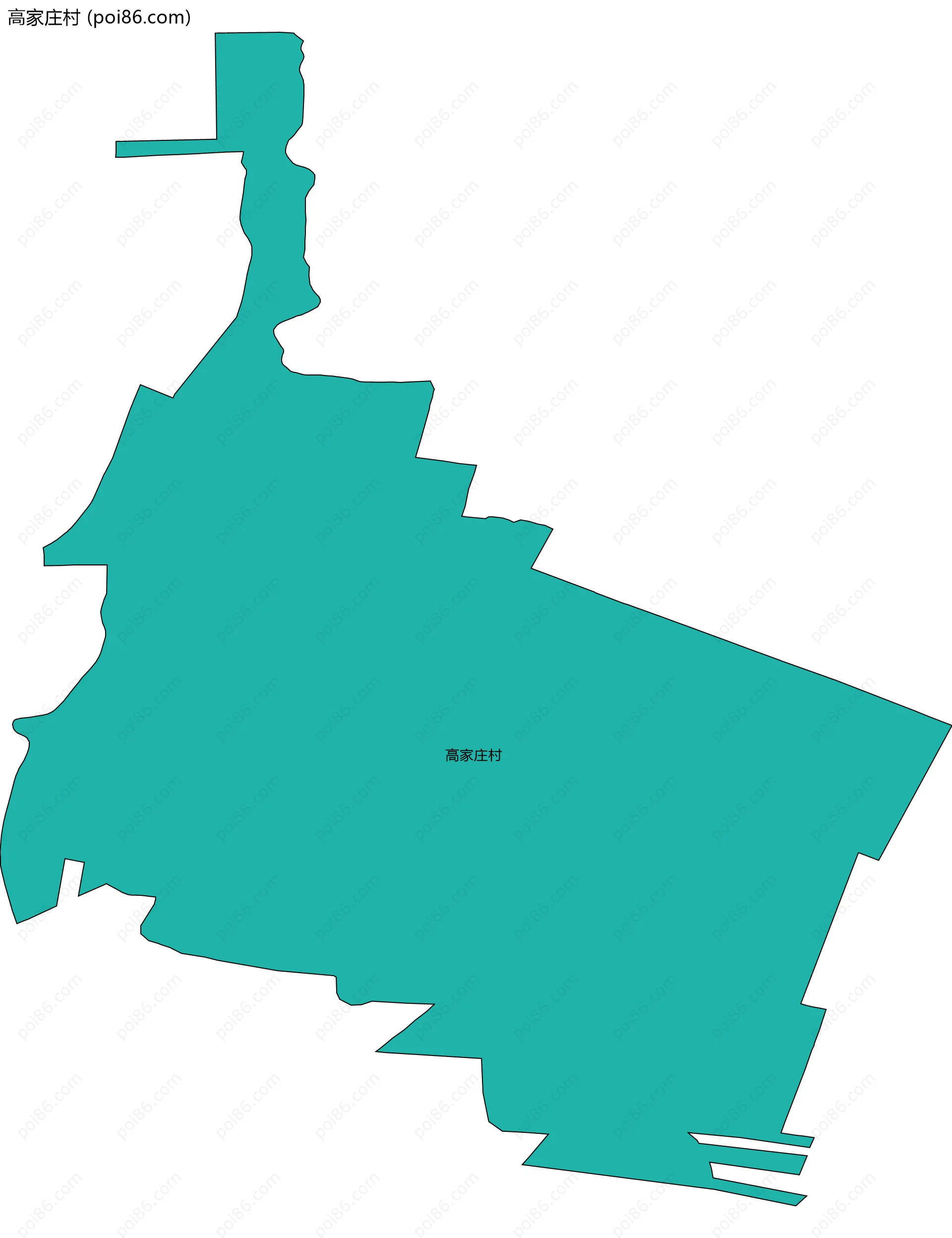 高家庄村边界地图