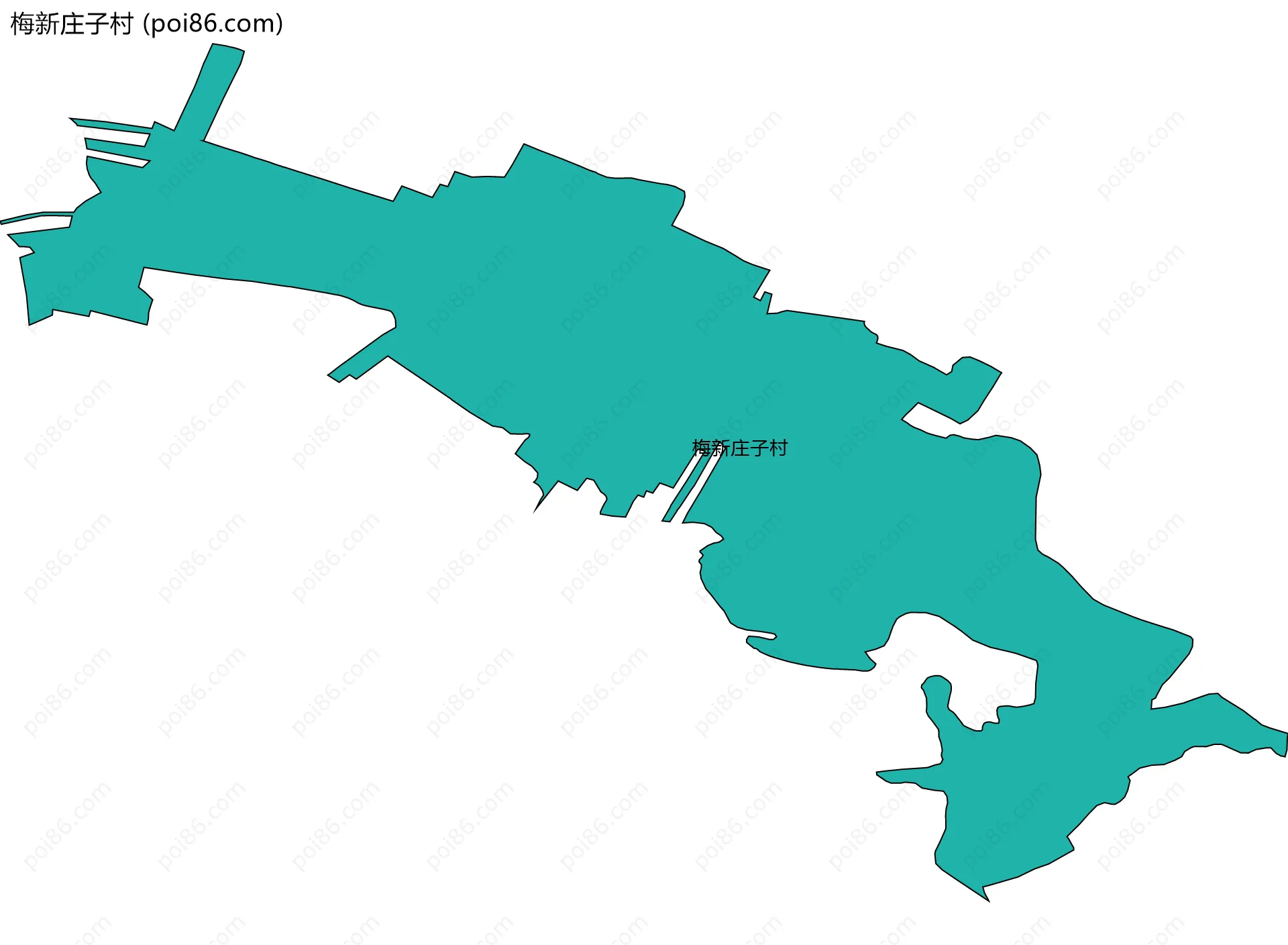 梅新庄子村边界地图