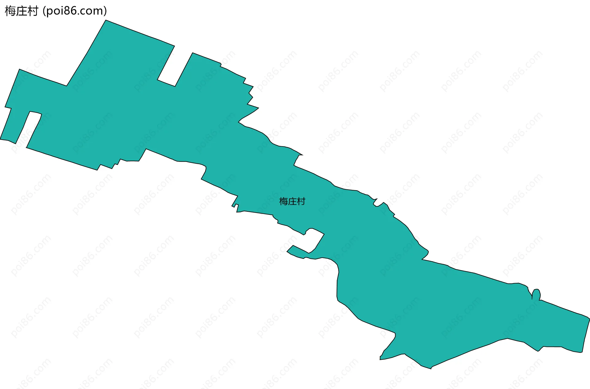 梅庄村边界地图