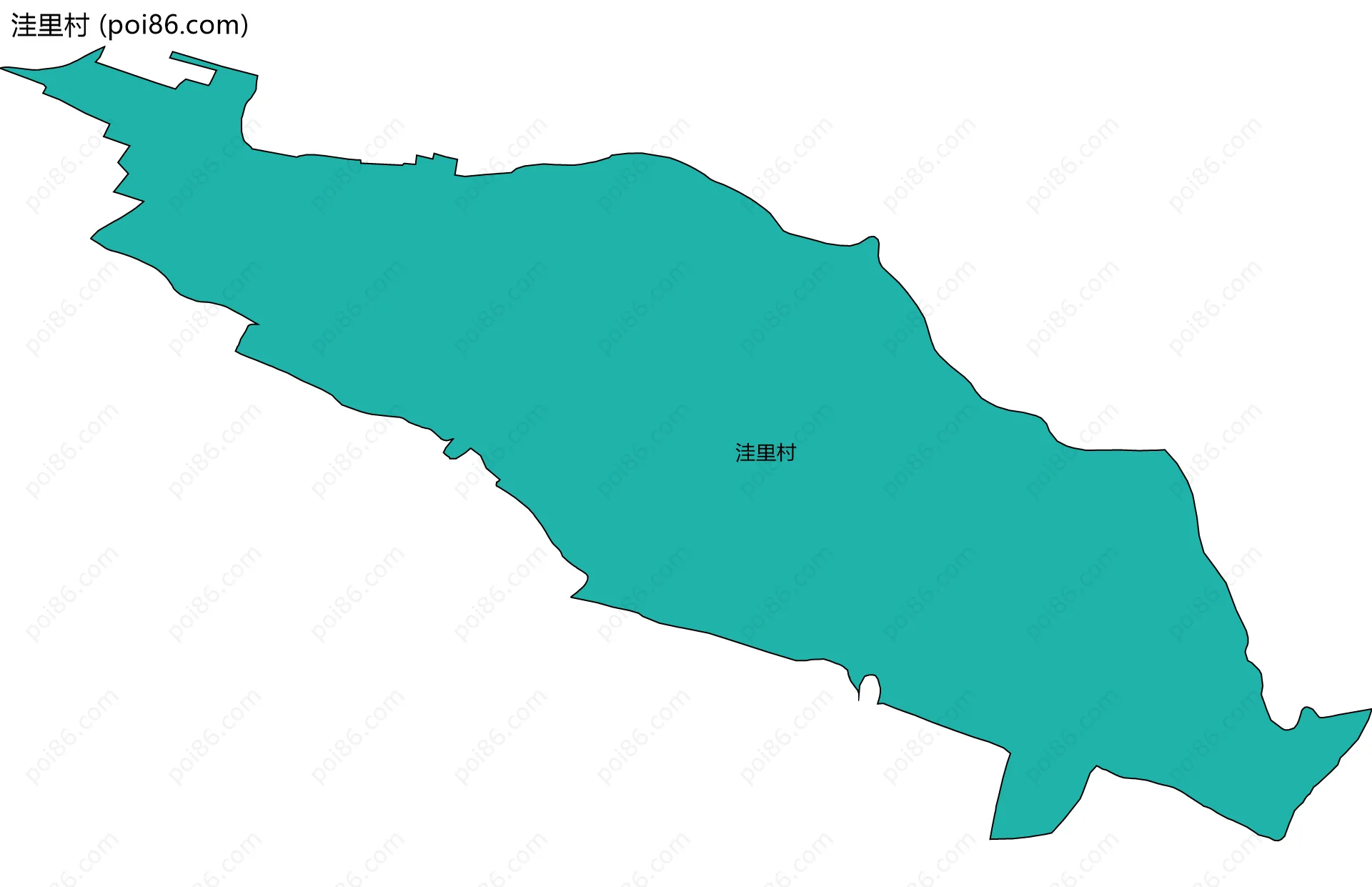 洼里村边界地图