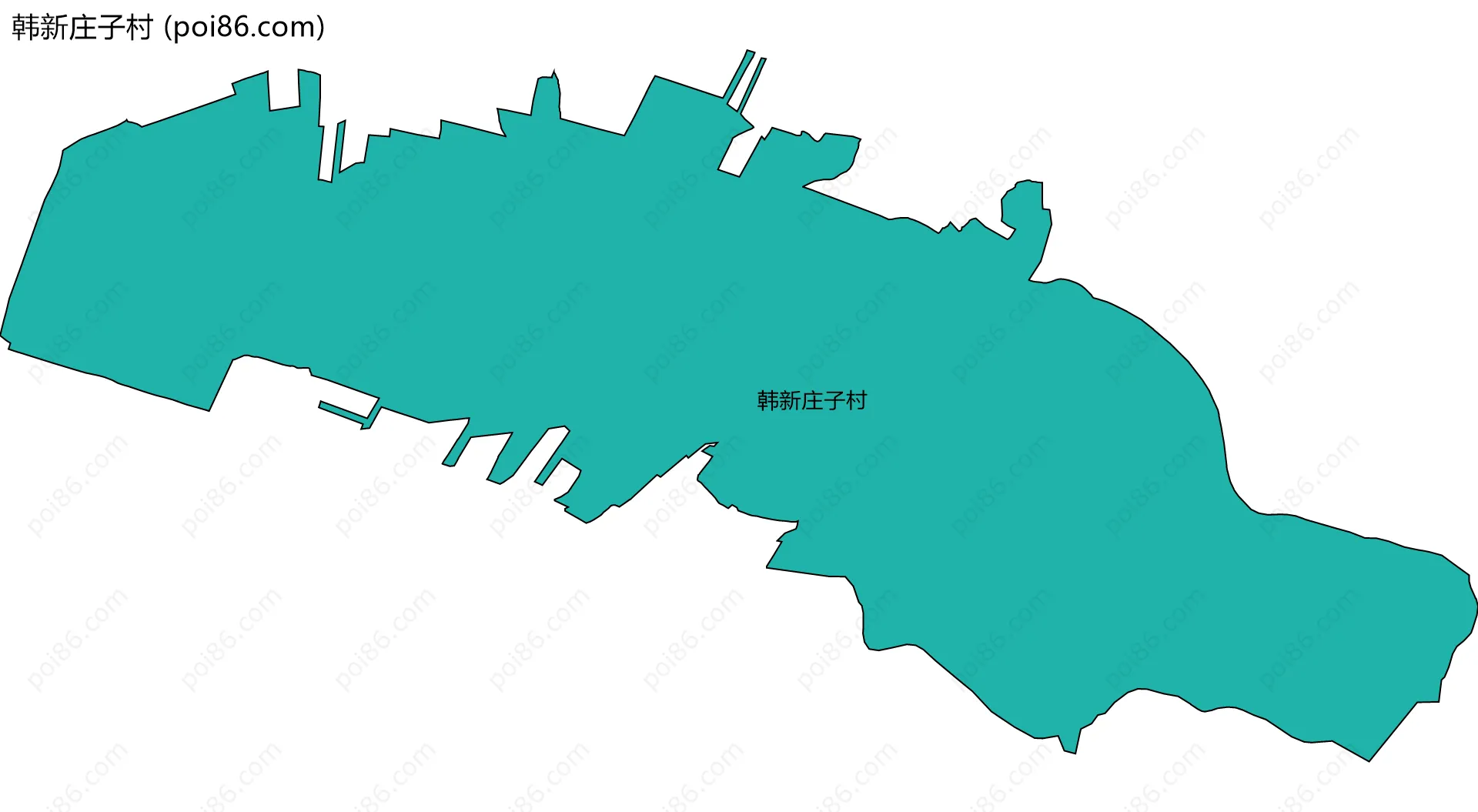 韩新庄子村边界地图