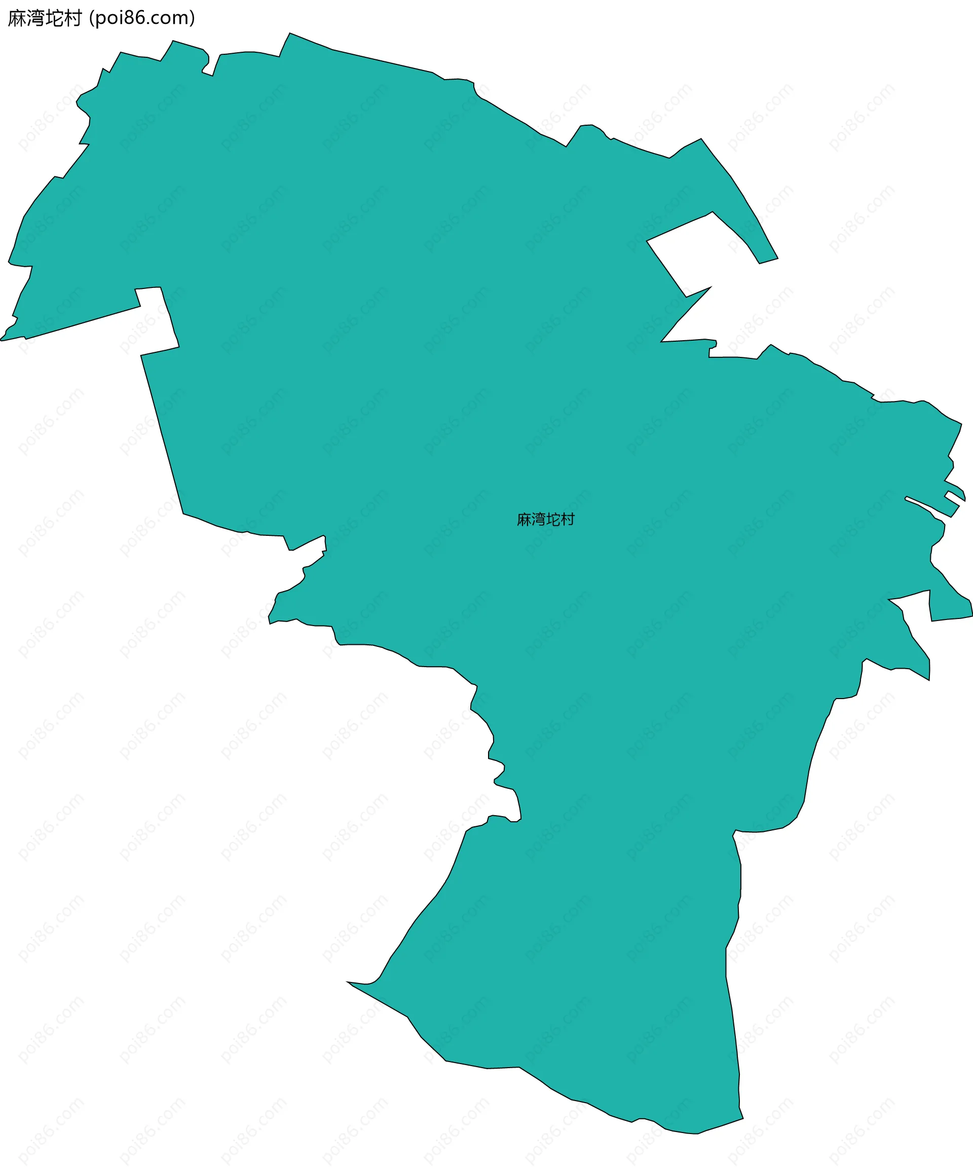 麻湾坨村边界地图