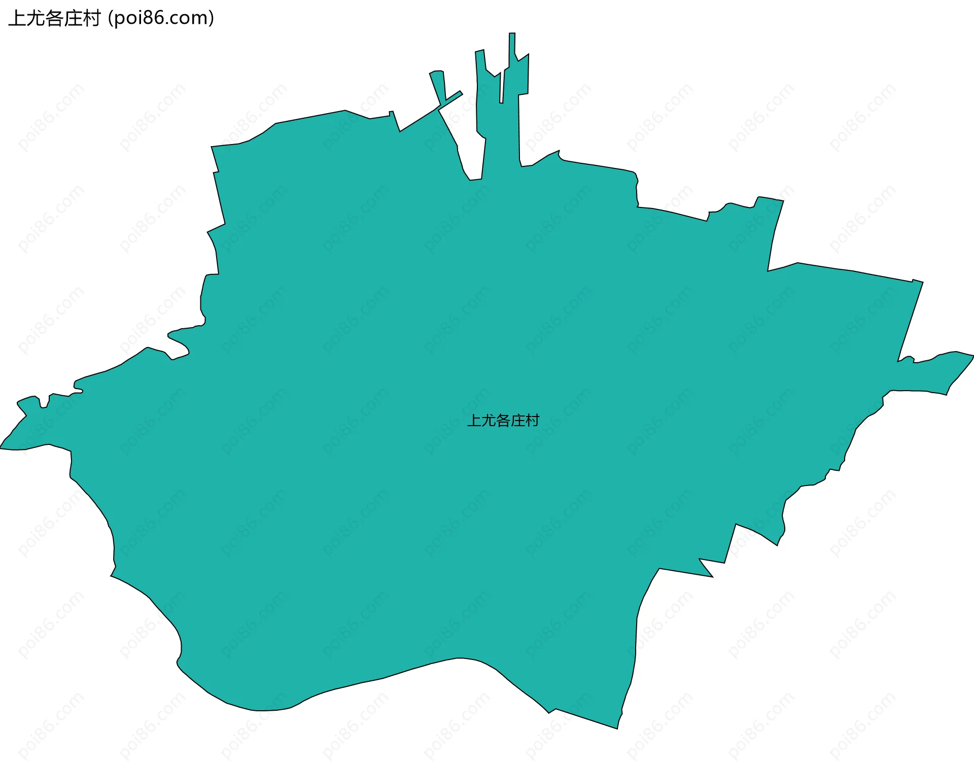 上尤各庄村边界地图