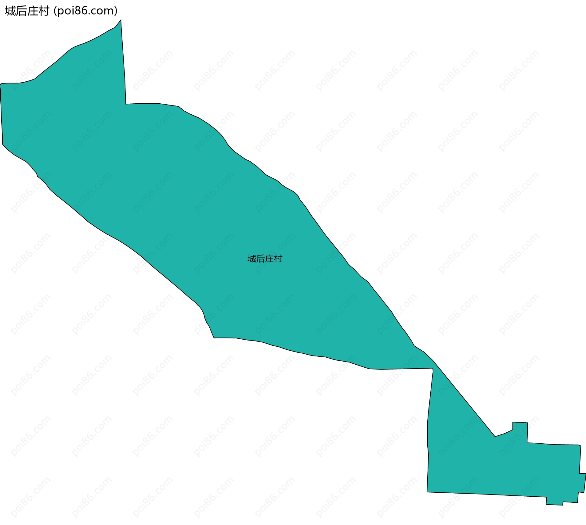 城后庄村边界地图