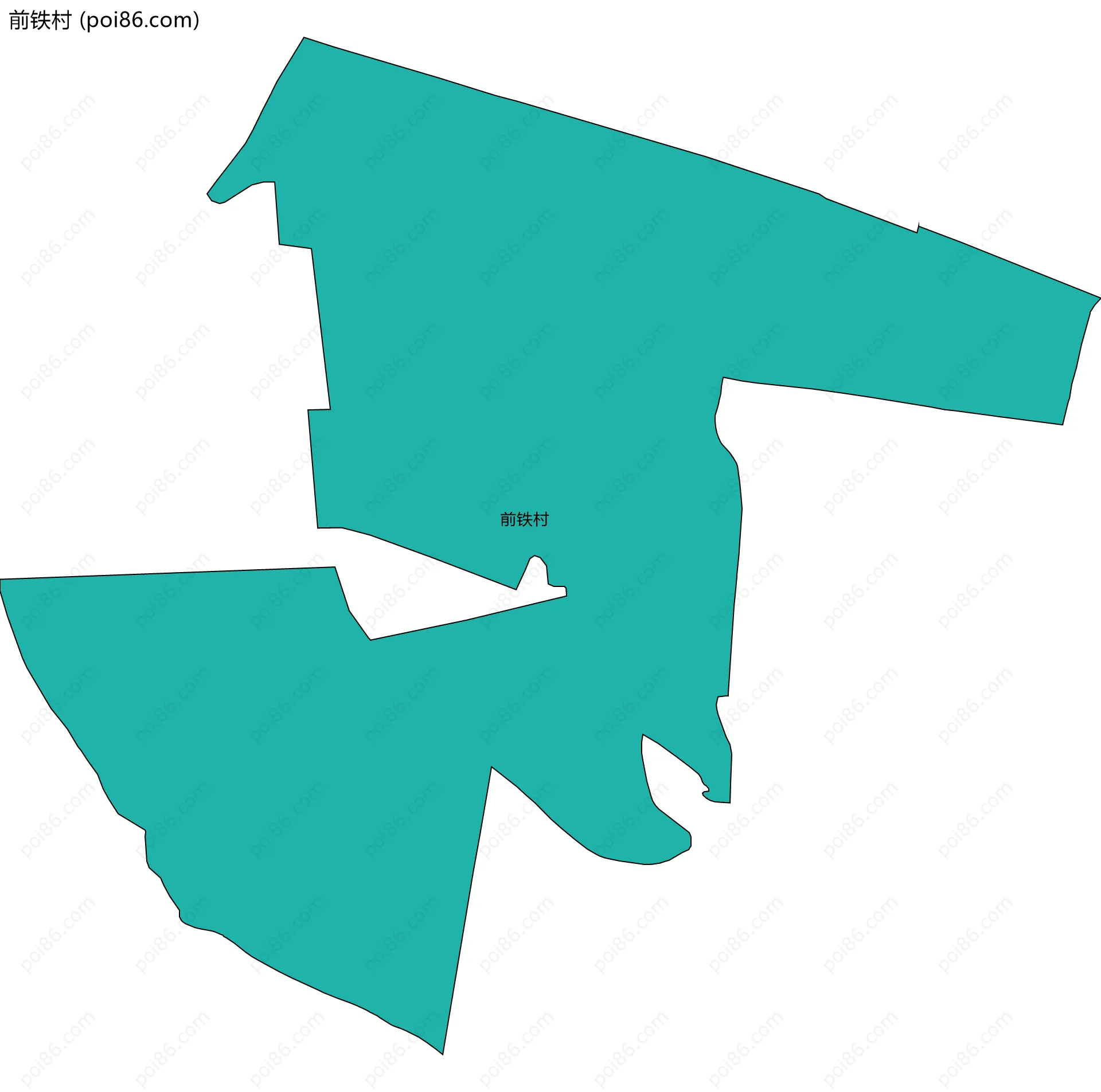 前铁村边界地图