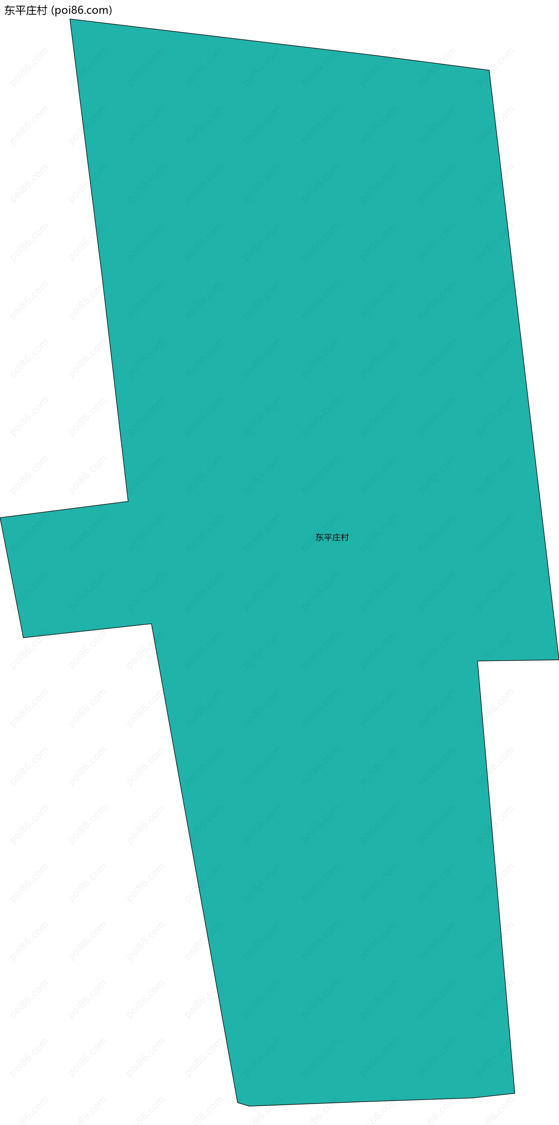 东平庄村边界地图