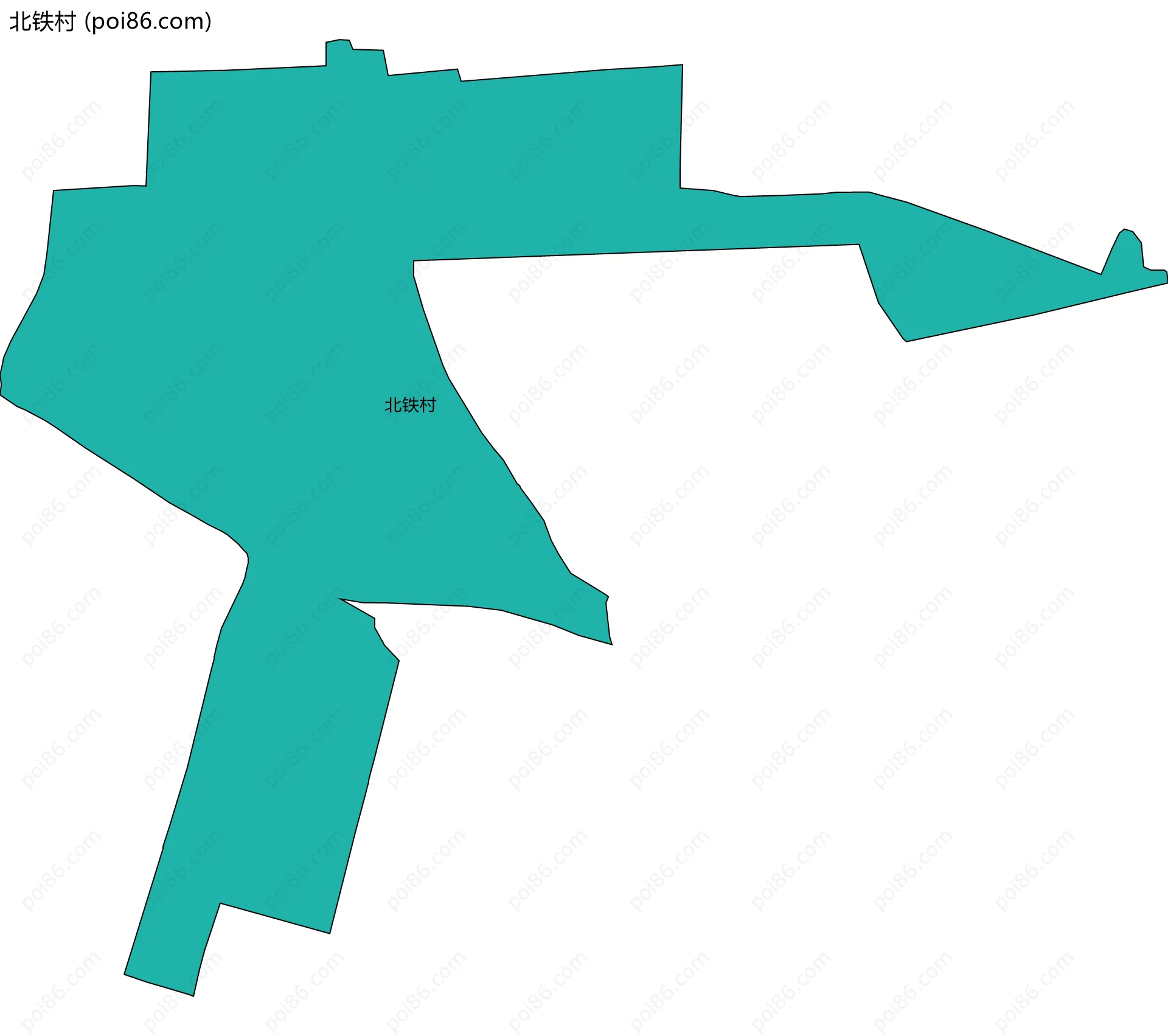 北铁村边界地图
