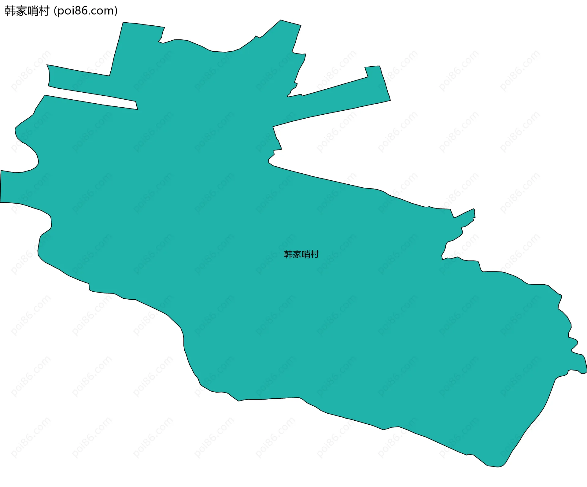 韩家哨村边界地图