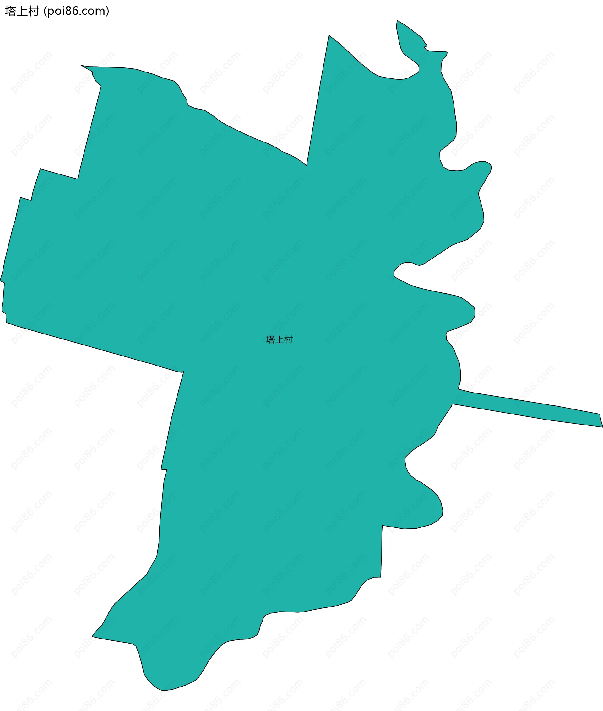 塔上村边界地图