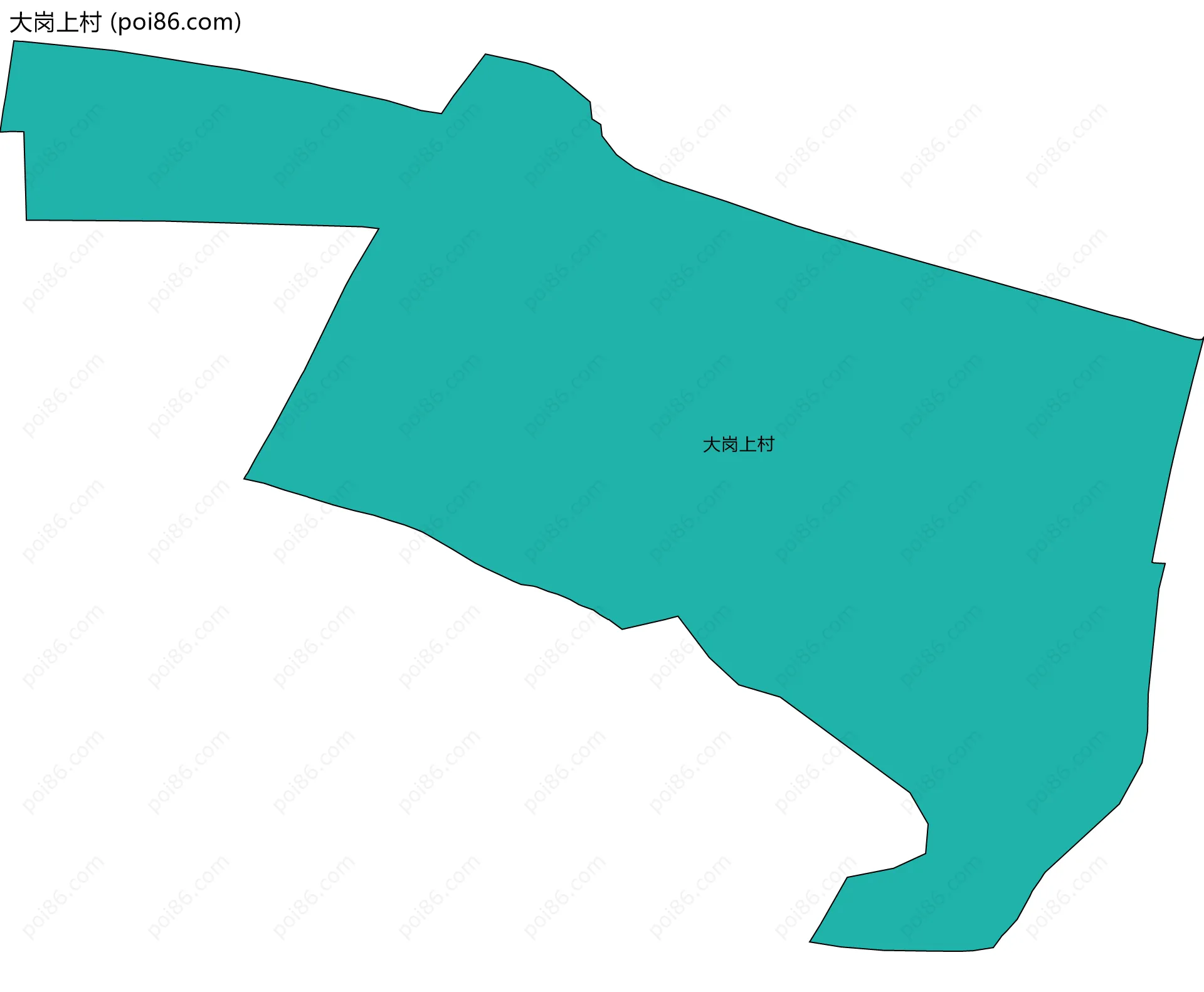 大岗上村边界地图