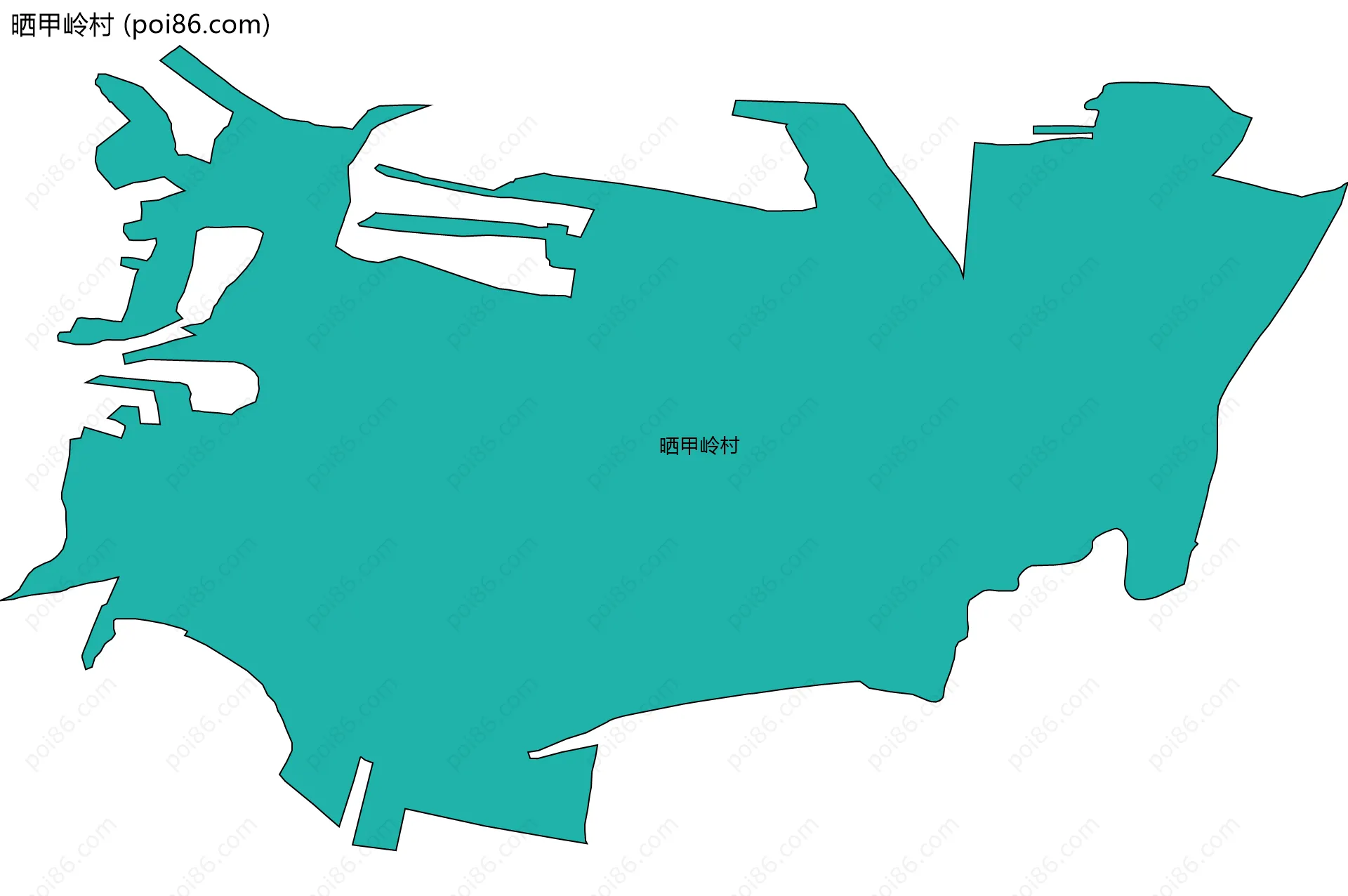 晒甲岭村边界地图