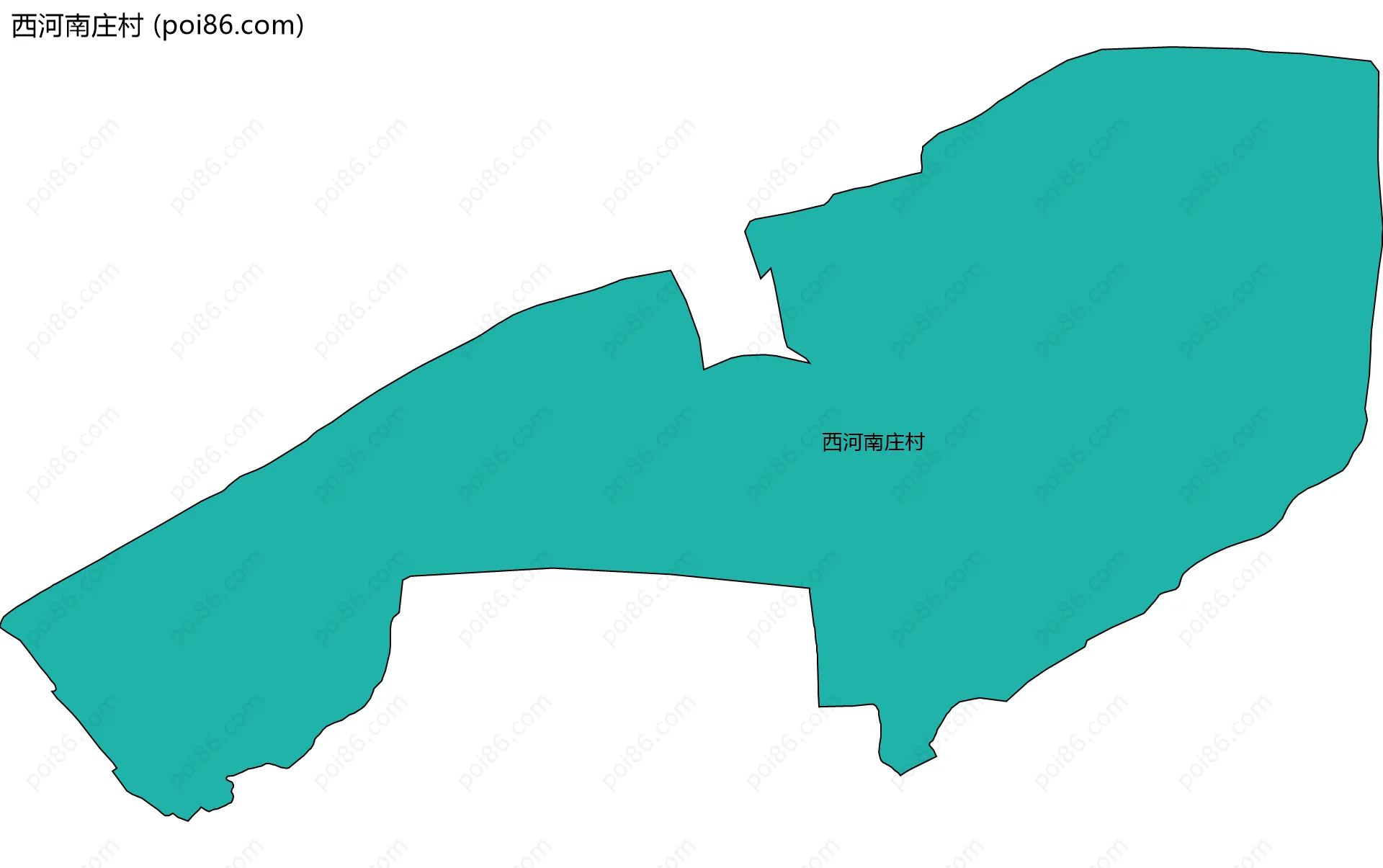 西河南庄村边界地图