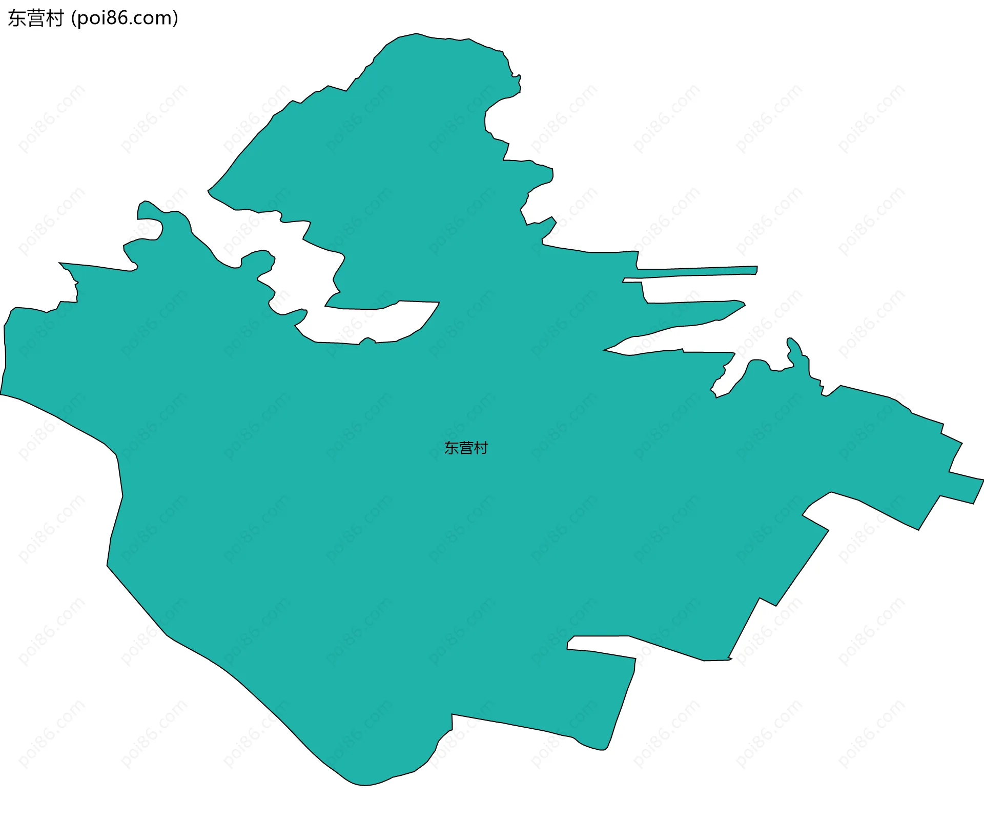 东营村边界地图