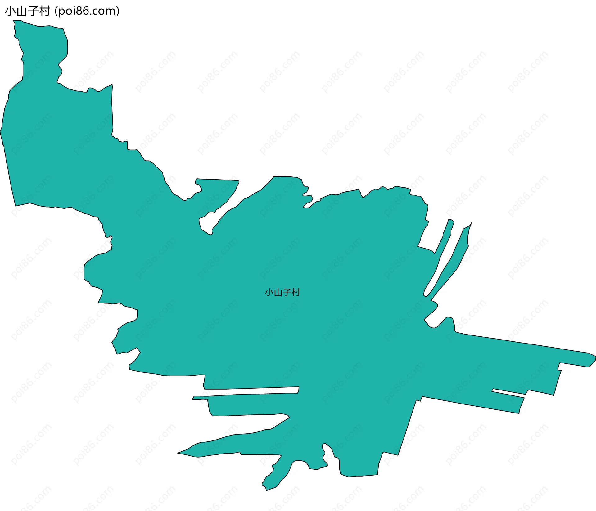 小山子村边界地图