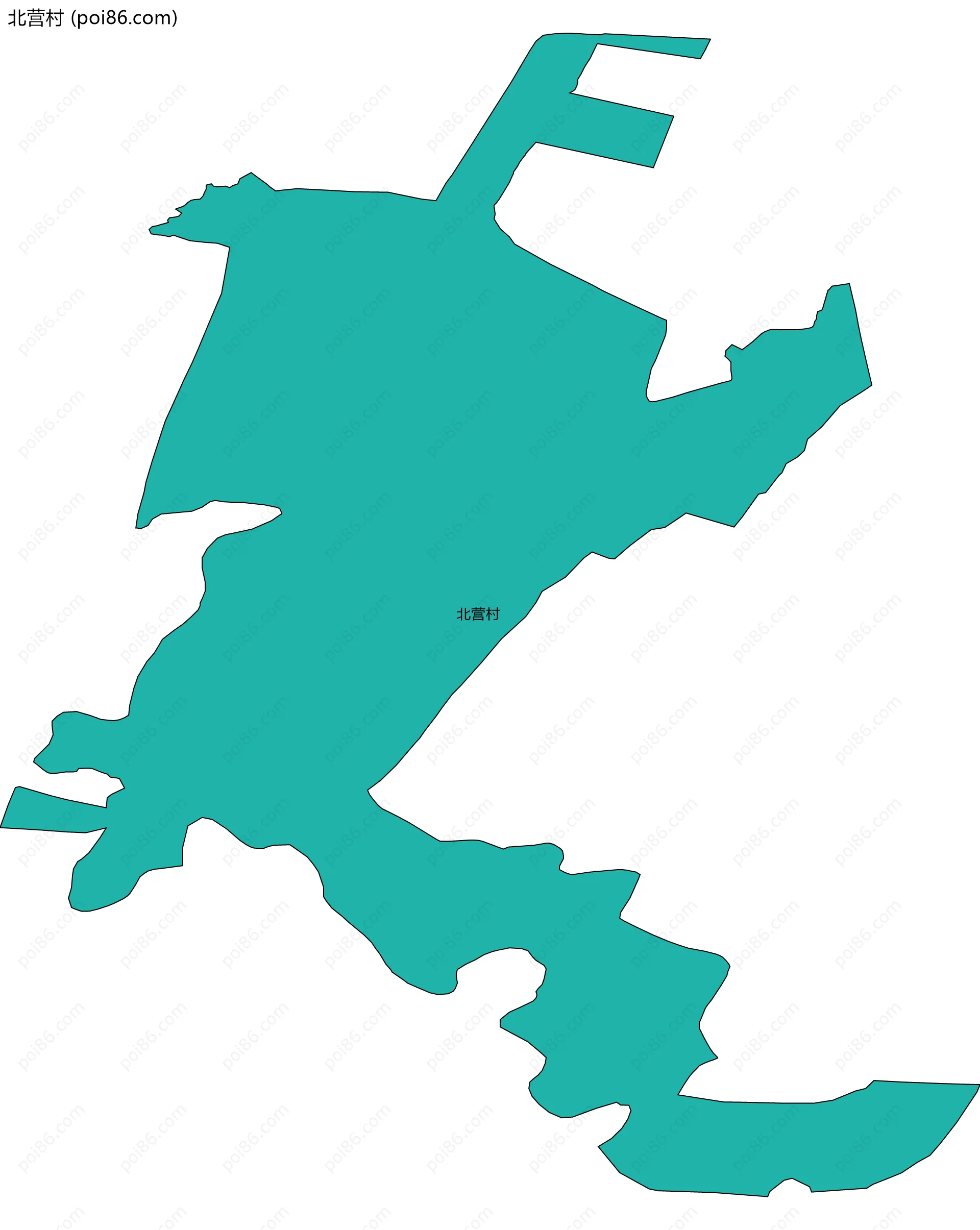 北营村边界地图