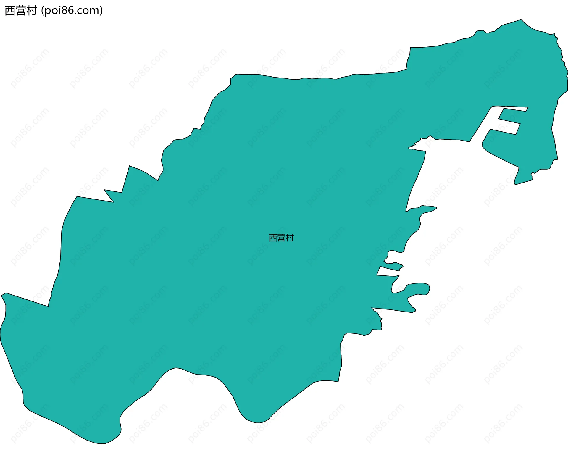 西营村边界地图